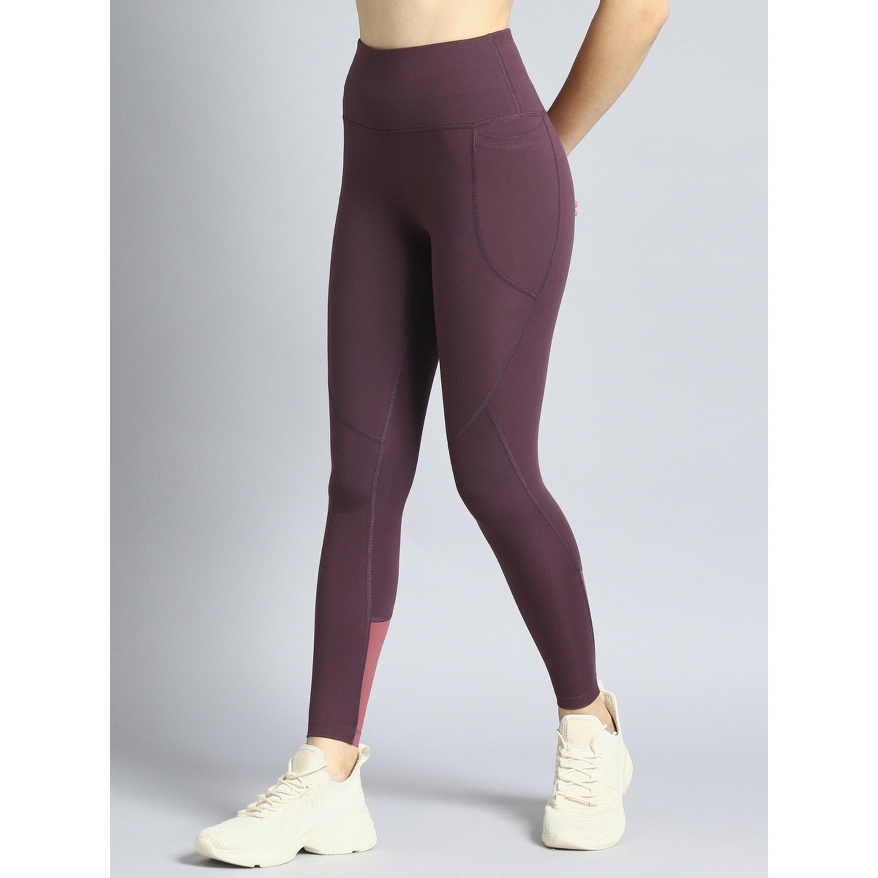Cult X Styli Maroon Plum Dance Flow Tights-women-clothing-bottoms-joggers-image-1