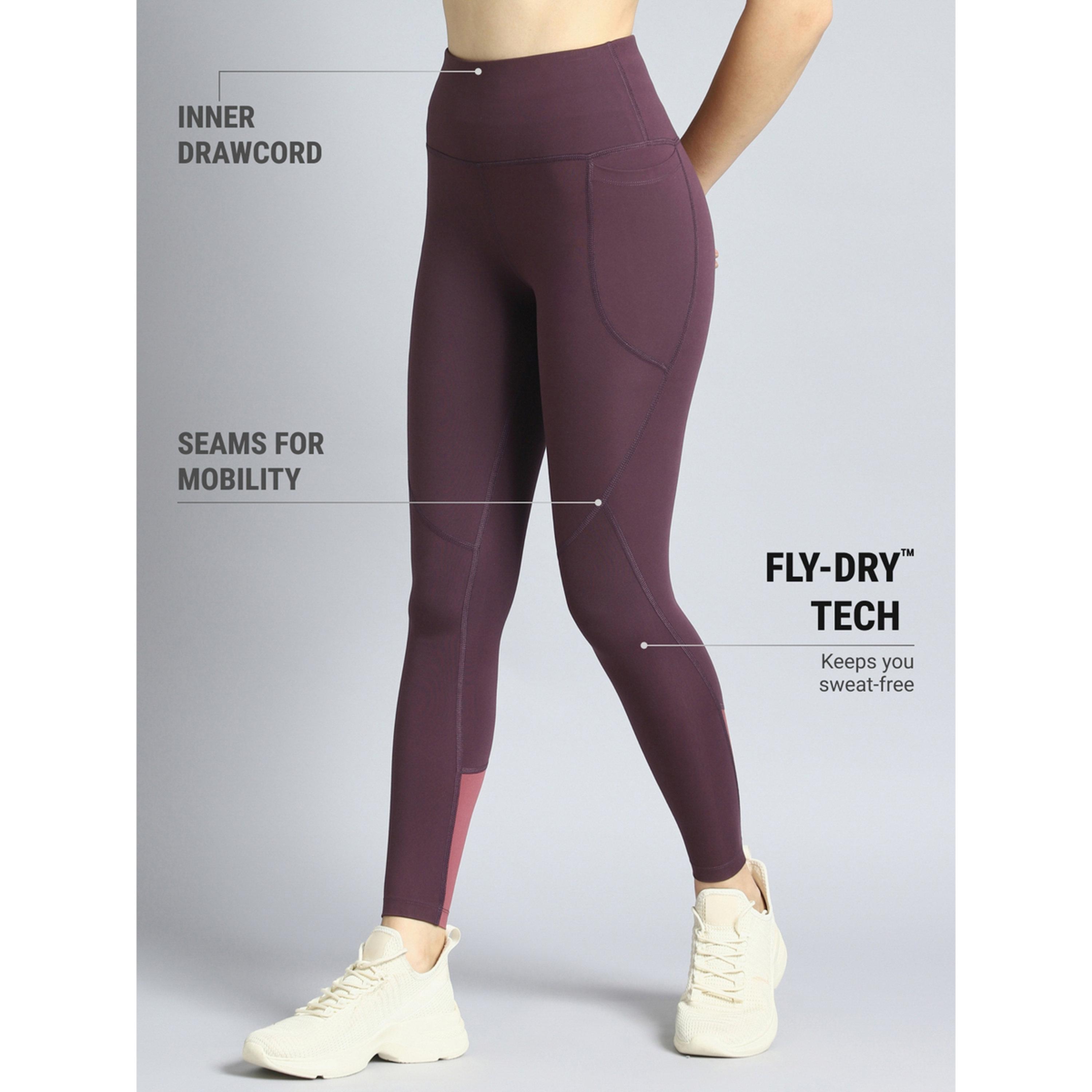 Cult X Styli Maroon Plum Dance Flow Tights-women-clothing-bottoms-joggers-image-4