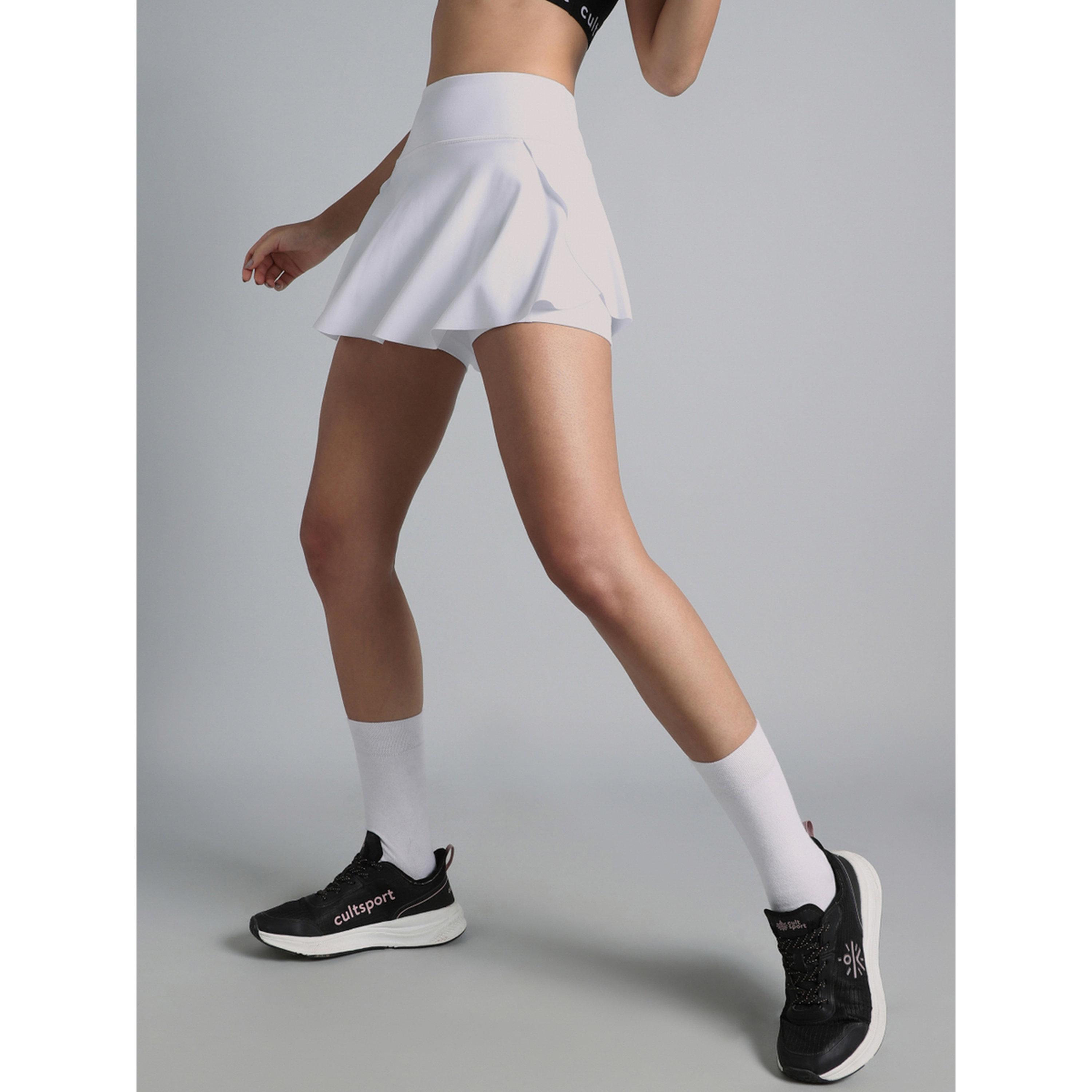 Cult X Styli White True Performance Sculpted Skorts-sports-women-clothing-athleticskirtsandshorts-image-3