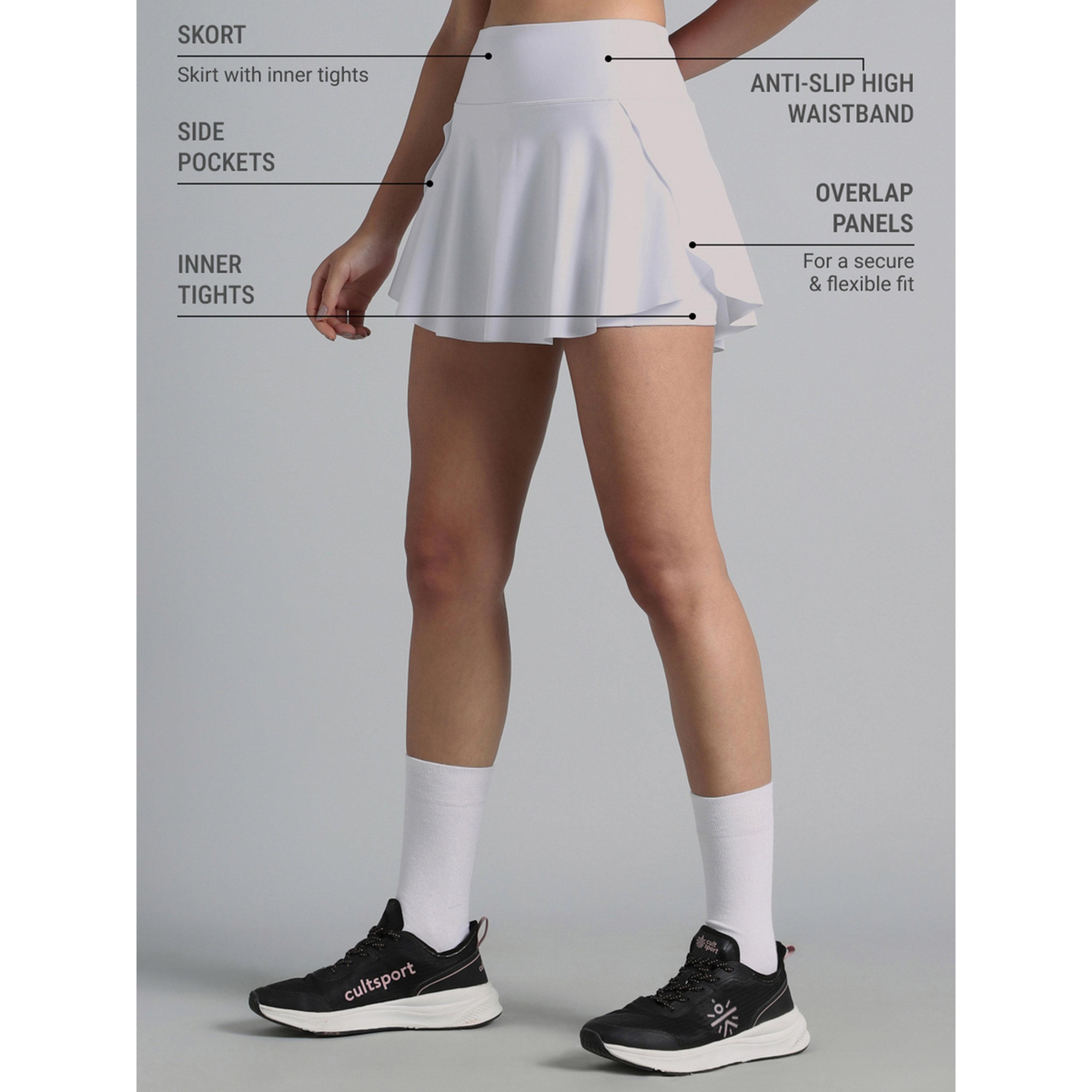 Cult X Styli White True Performance Sculpted Skorts-sports-women-clothing-athleticskirtsandshorts-image-4
