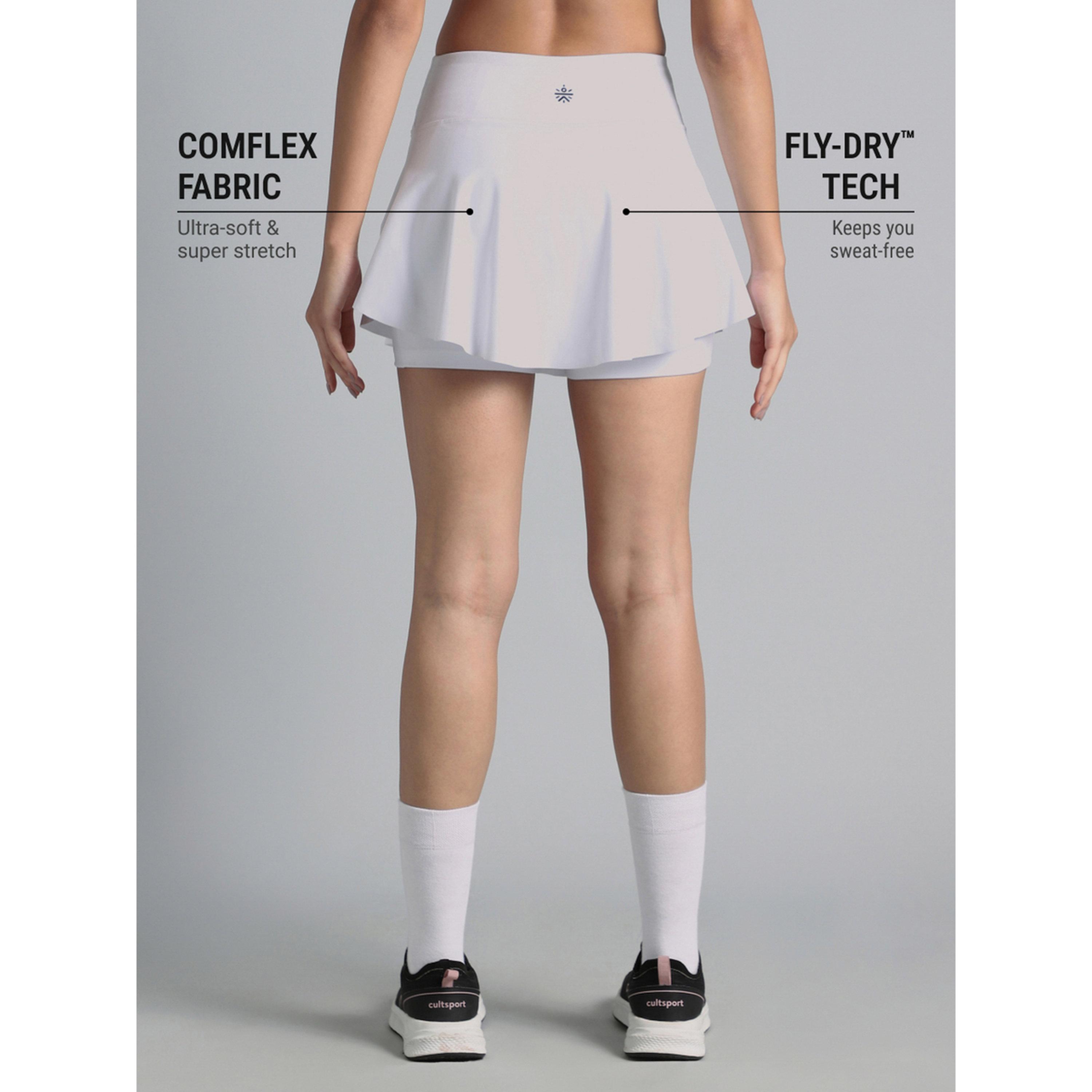Cult X Styli White True Performance Sculpted Skorts-sports-women-clothing-athleticskirtsandshorts-image-5
