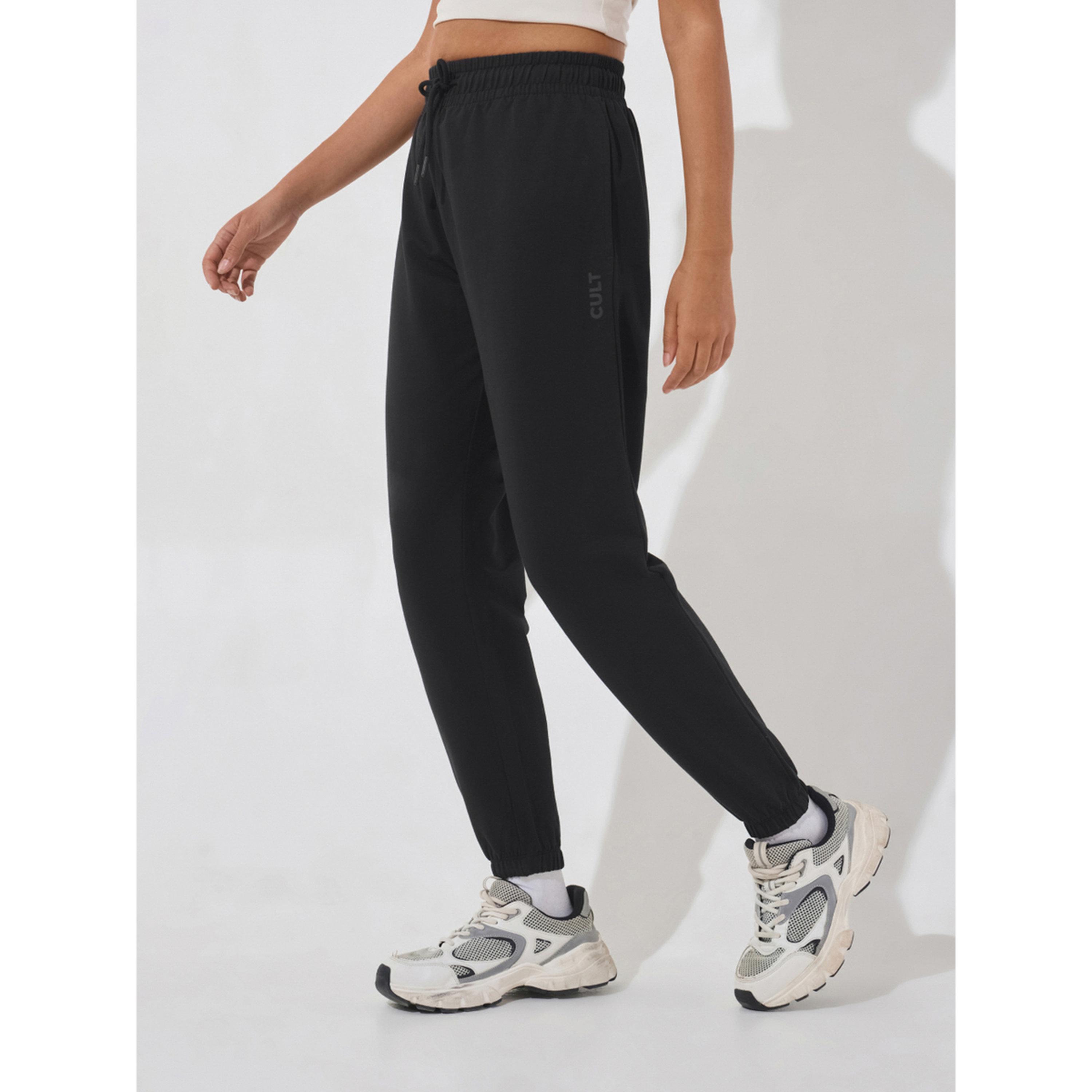Cult X Styli Black Soft Form Classic Joggers-women-clothing-sportswearandactivewear-joggers-image-1