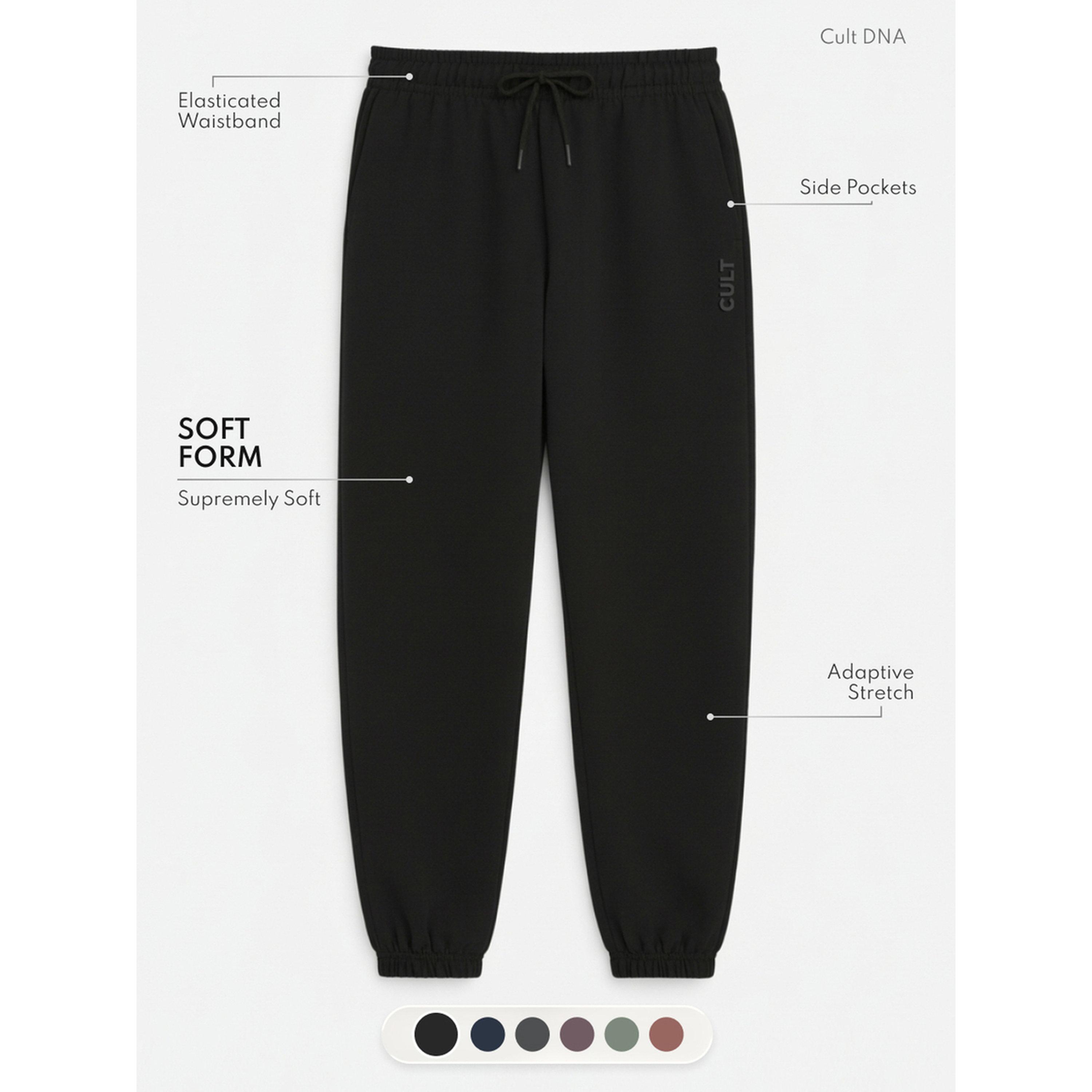 Cult X Styli Black Soft Form Classic Joggers-women-clothing-sportswearandactivewear-joggers-image-4
