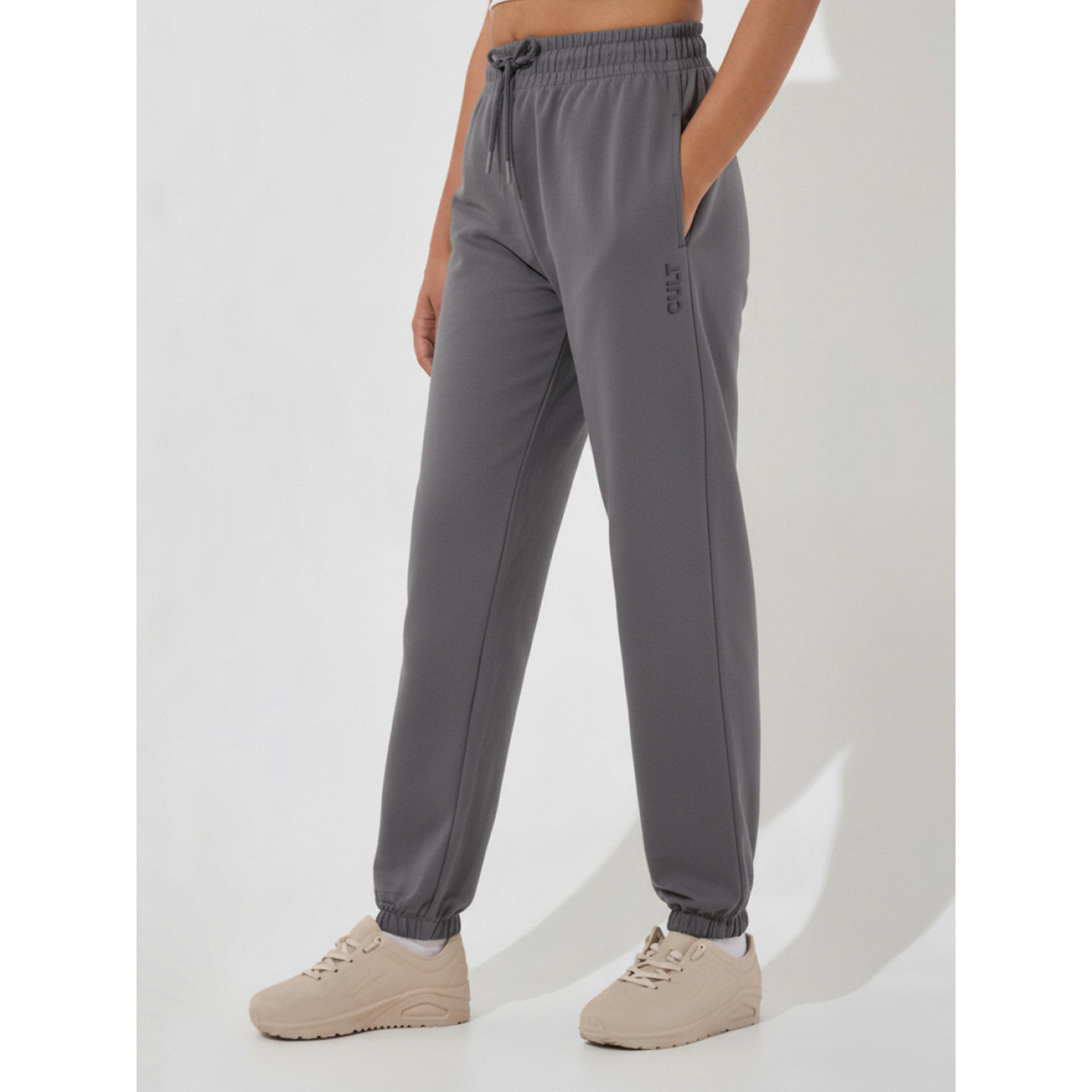 Cult X Styli Dark Grey Soft Form Classic Joggers-women-clothing-sportswearandactivewear-joggers-image-1