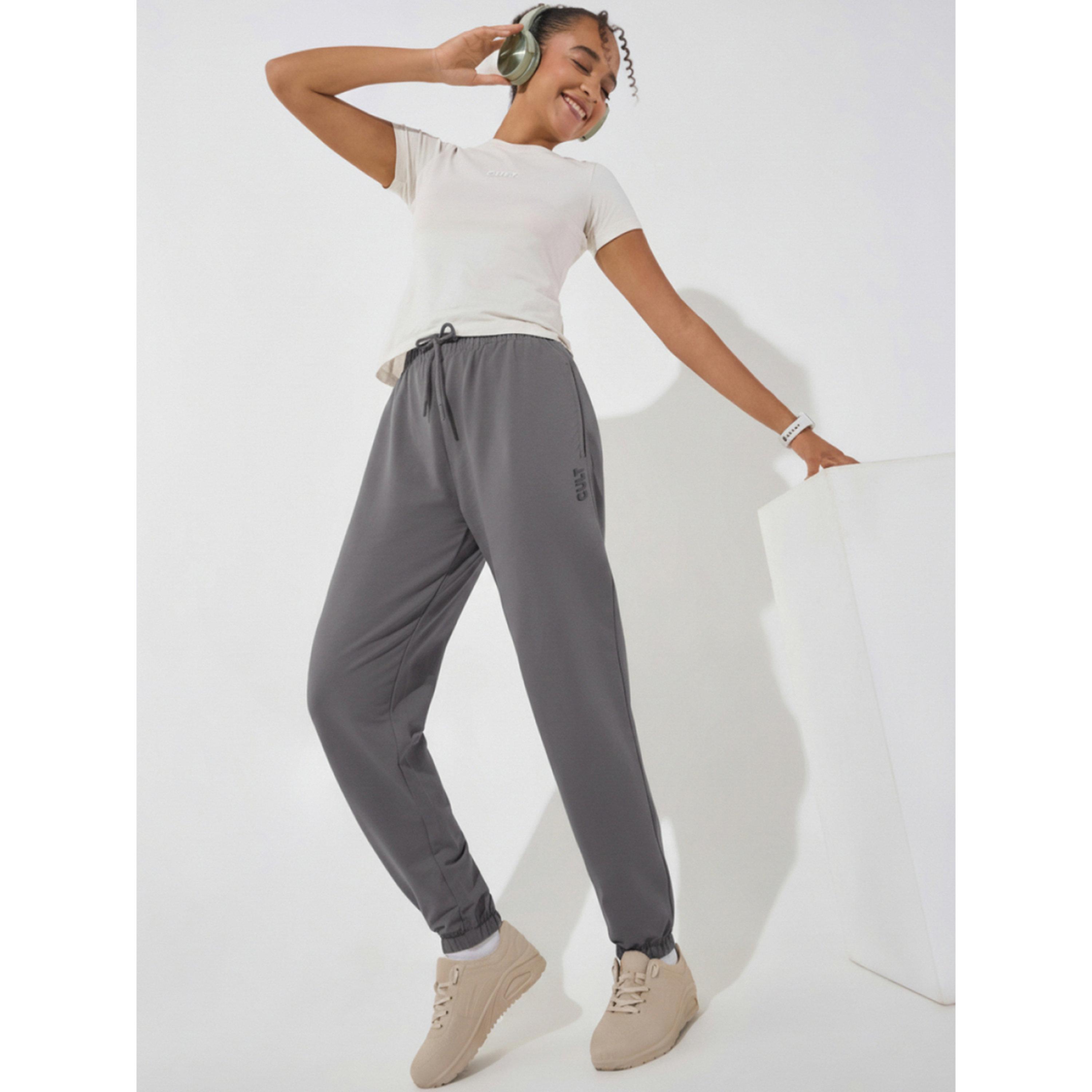 Cult X Styli Dark Grey Soft Form Classic Joggers-women-clothing-sportswearandactivewear-joggers-image-2