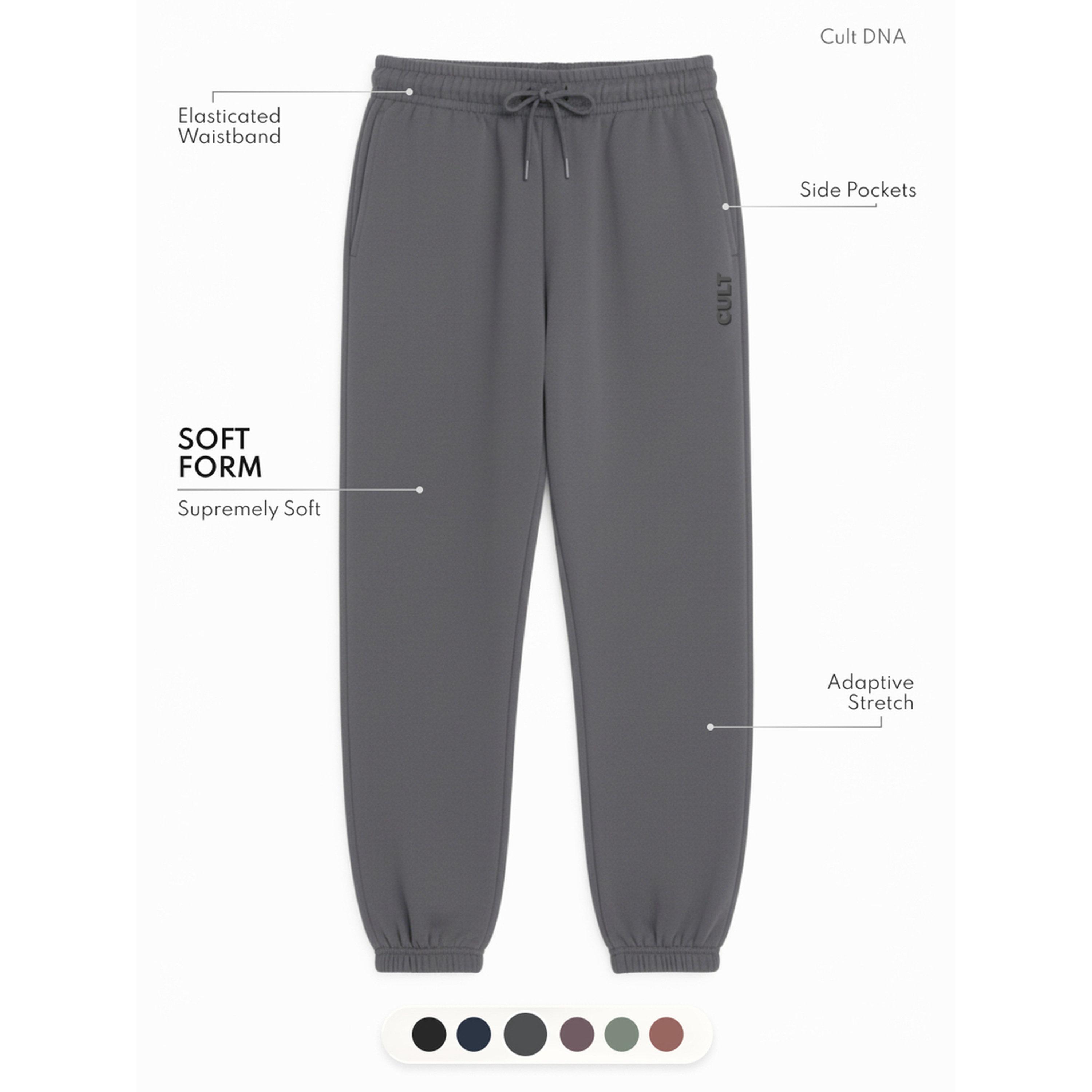 Cult X Styli Dark Grey Soft Form Classic Joggers-women-clothing-sportswearandactivewear-joggers-image-3
