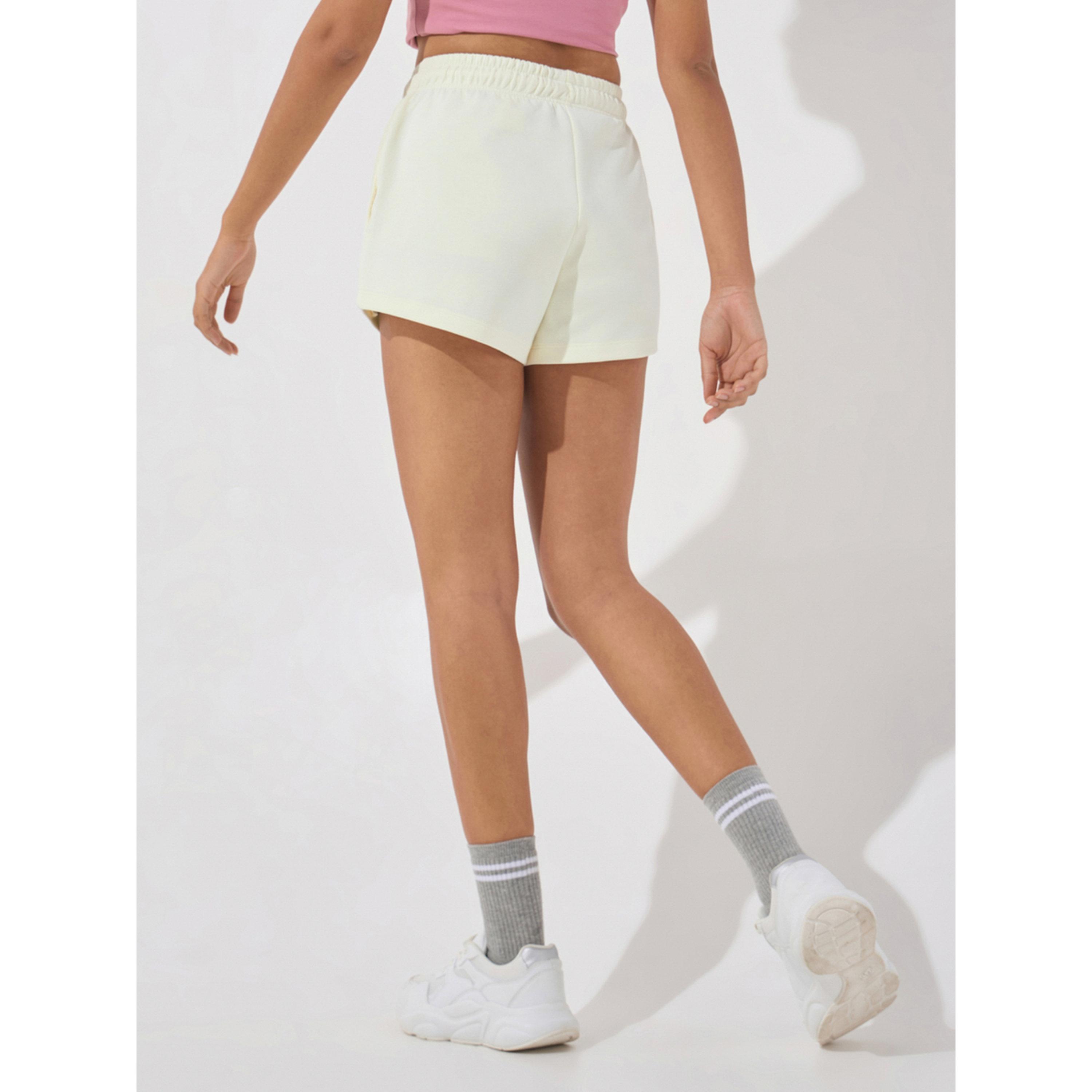 Cult X Styli White Ultra Luxe Classic Shorts-women-clothing-sportswearandactivewear-activewearshorts-image-5