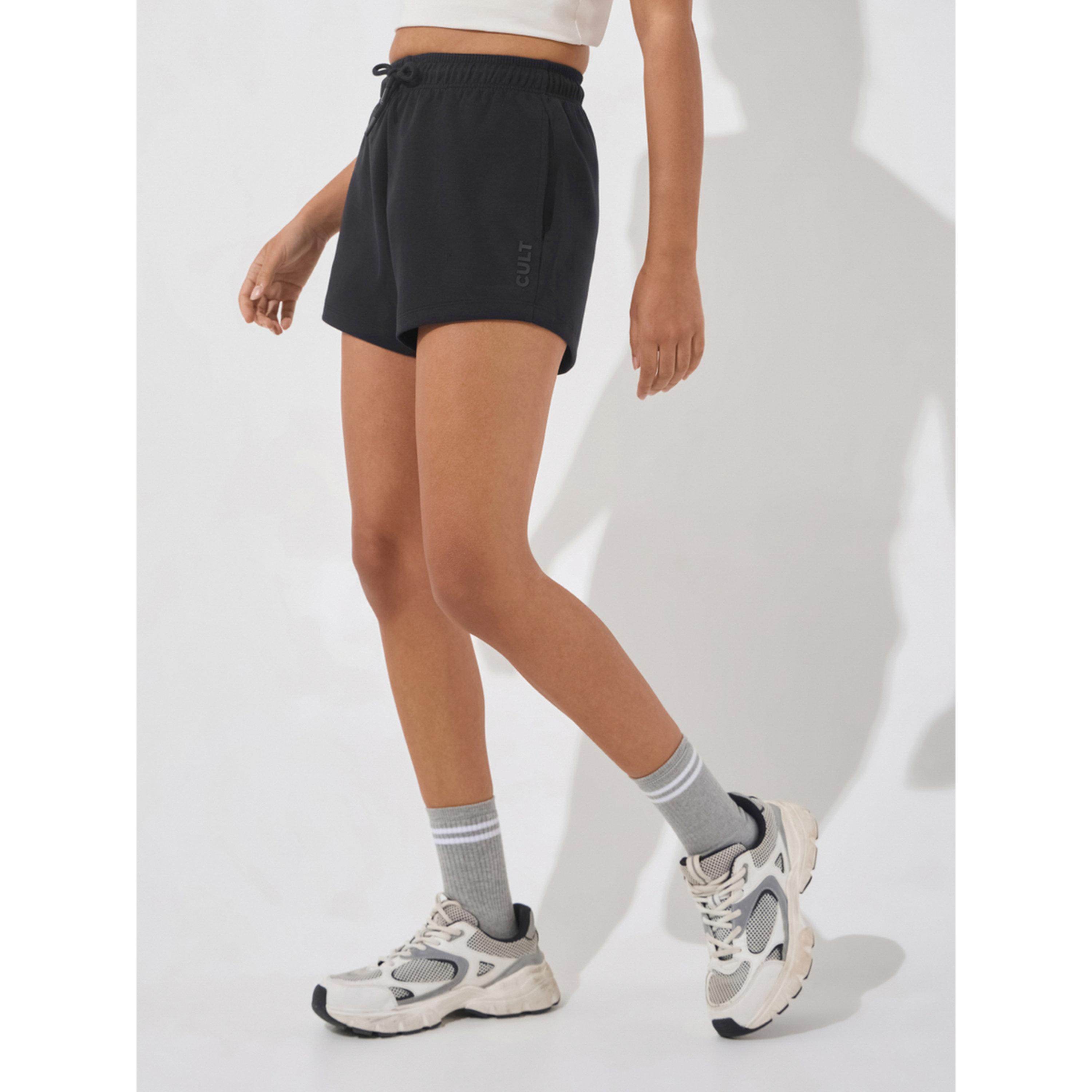 Cult X Styli Black Ultra Luxe Classic Shorts-women-clothing-sportswearandactivewear-activewearshorts-image-4