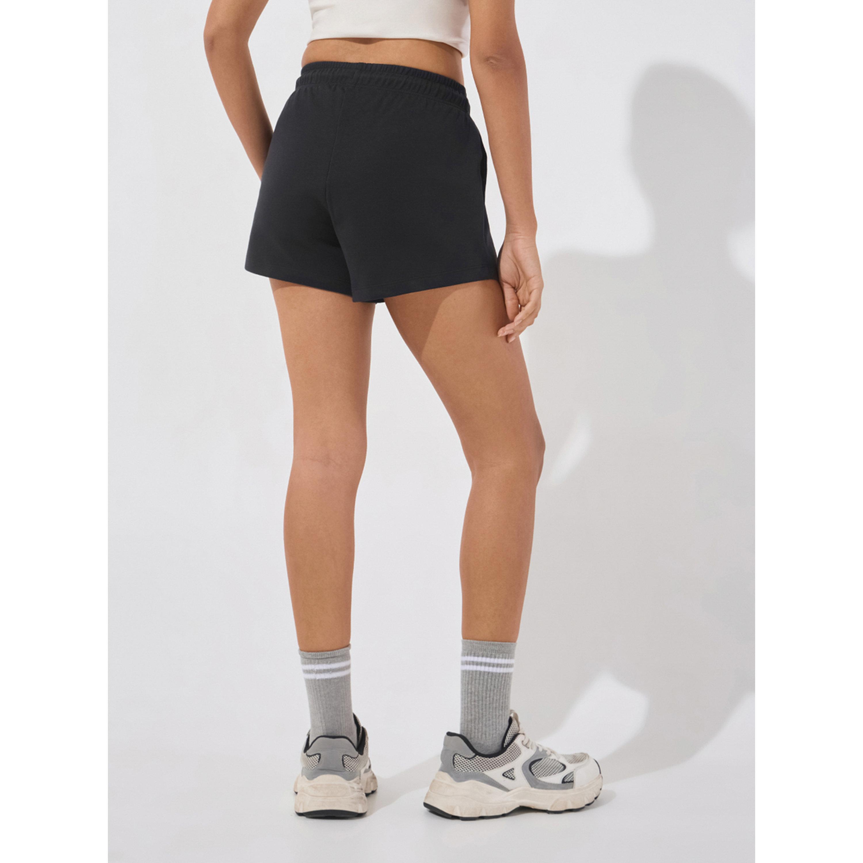 Cult X Styli Black Ultra Luxe Classic Shorts-women-clothing-sportswearandactivewear-activewearshorts-image-5