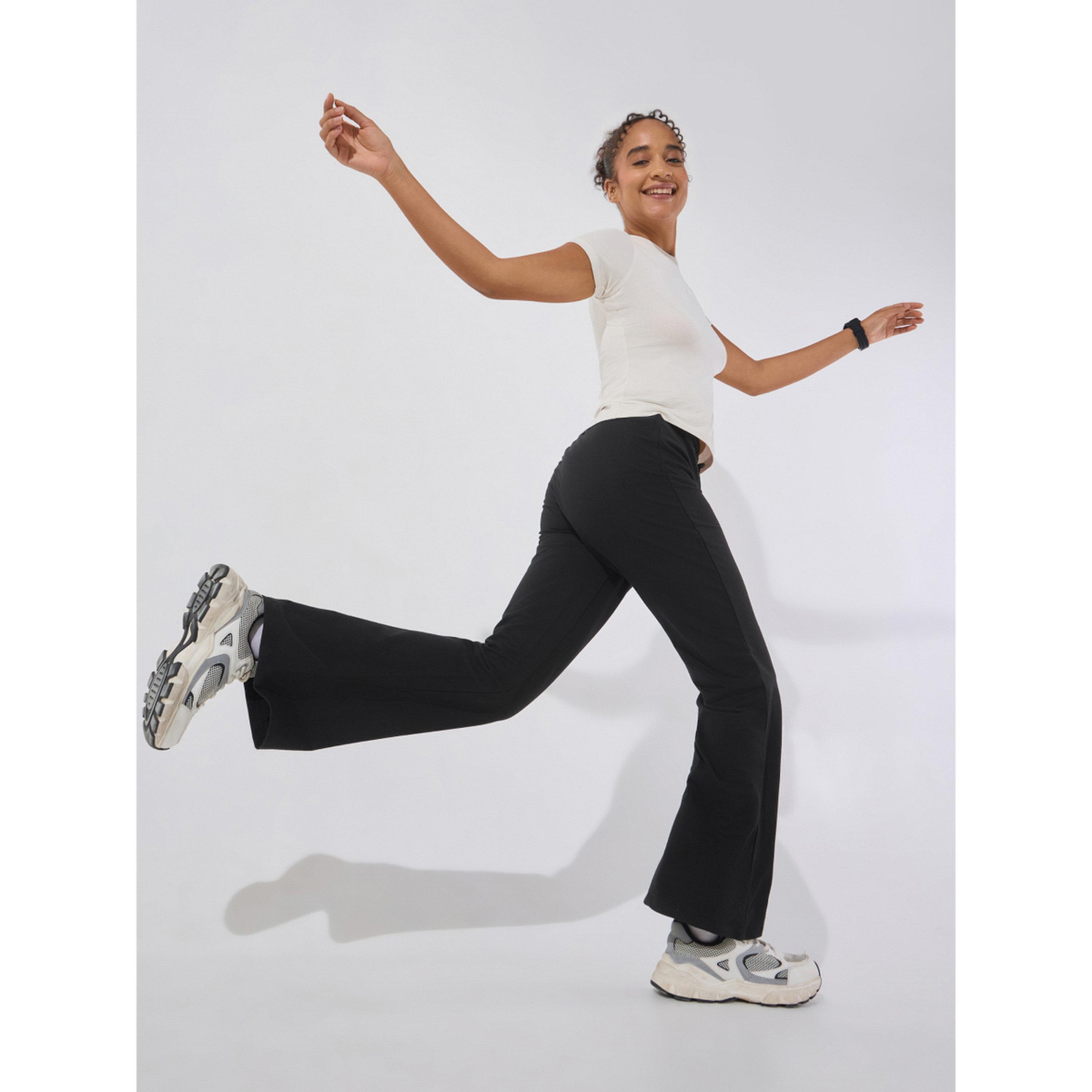 Cult X Styli Black Soft Form Flow Flared Pants-women-clothing-bottoms-joggers-image-2