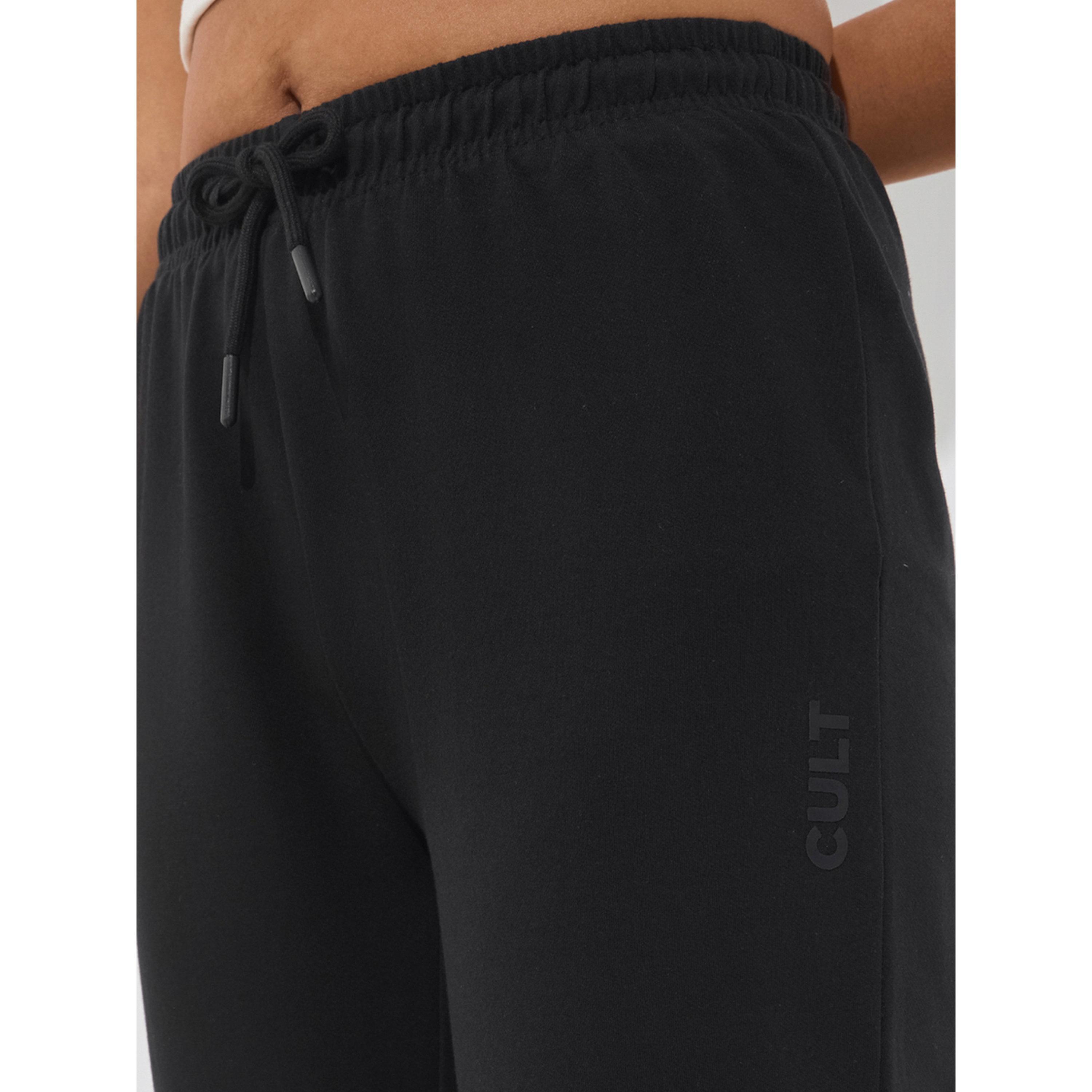 Cult X Styli Black Soft Form Flow Flared Pants-women-clothing-bottoms-joggers-image-6