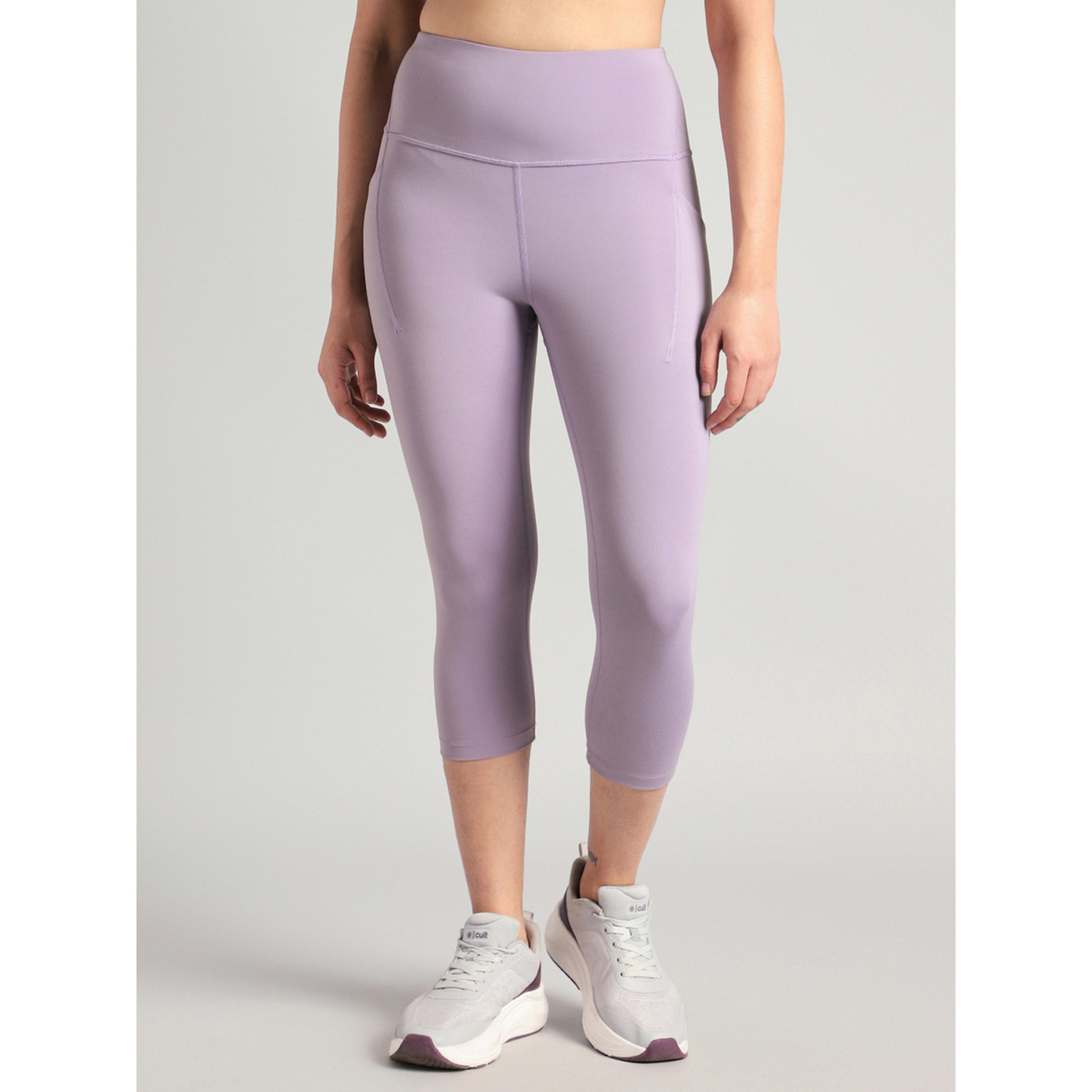 Cult X Styli Purple Everyday Run Cropped Length Tights-women-clothing-bottoms-joggers-image-1