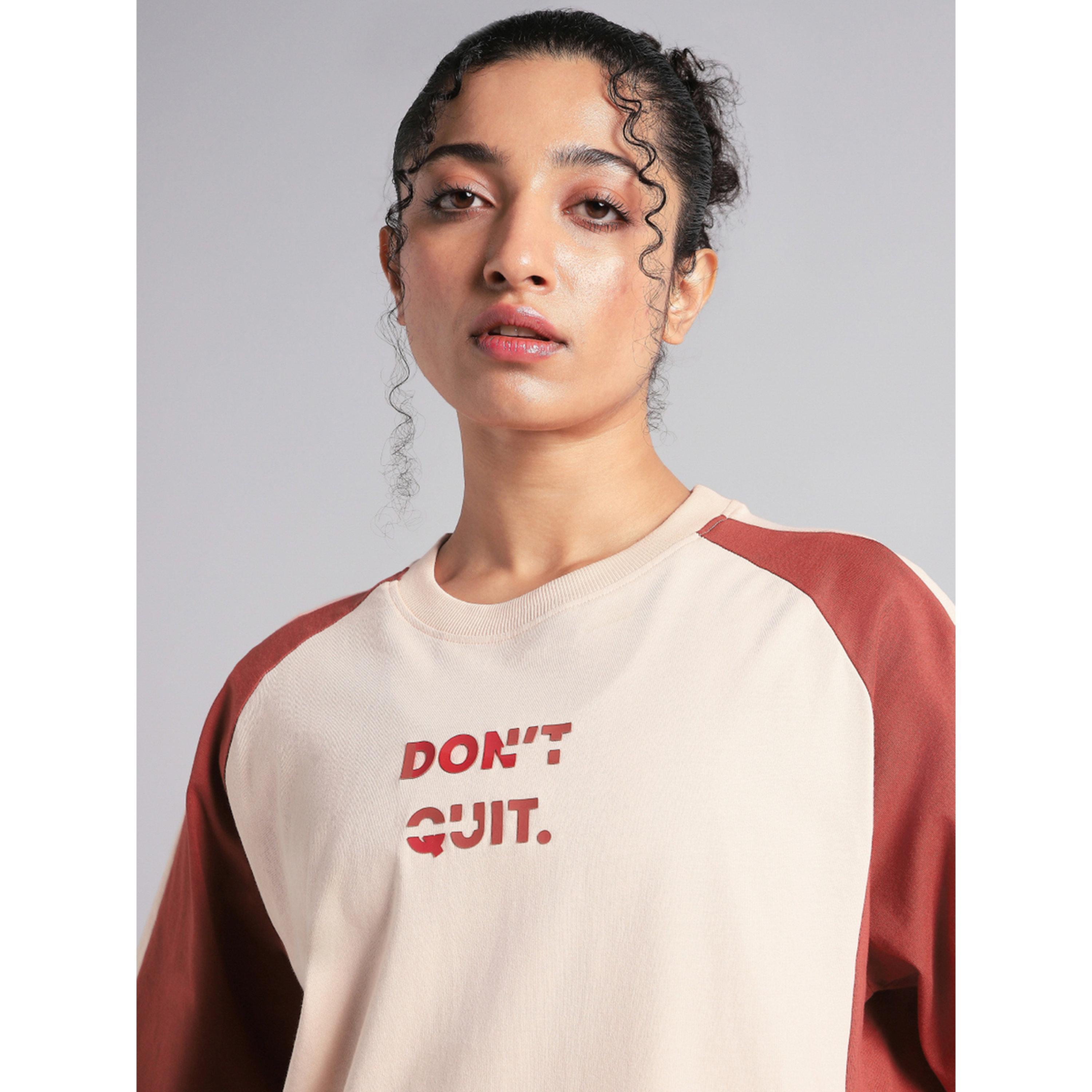 Cult X Styli Peach Color Block Oversized Fit T-Shirt-sports-women-clothing-tshirtsandvests-image-6