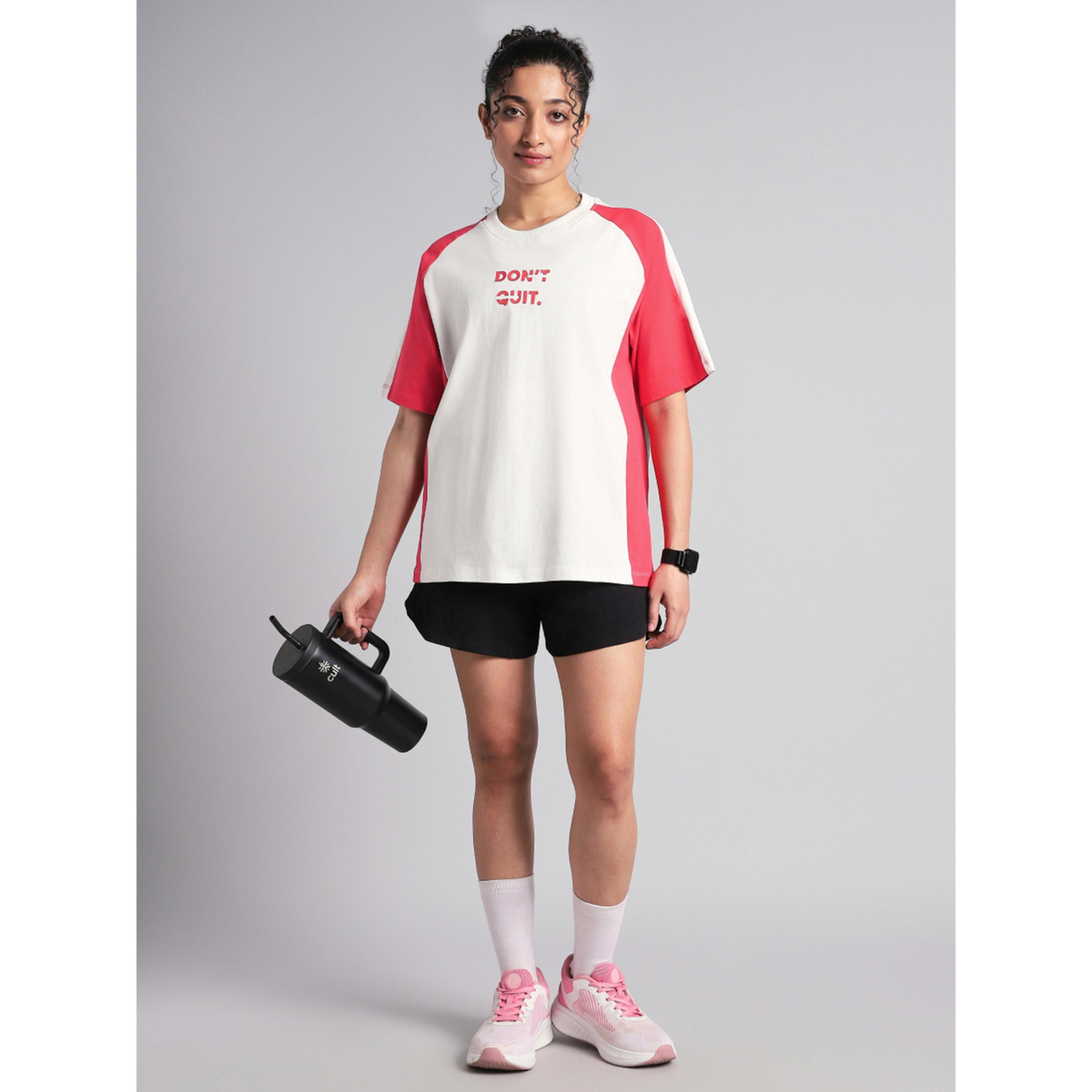 Cult X Styli Off White Color Block Oversized Fit T-Shirt-sports-women-clothing-tshirtsandvests-image-2