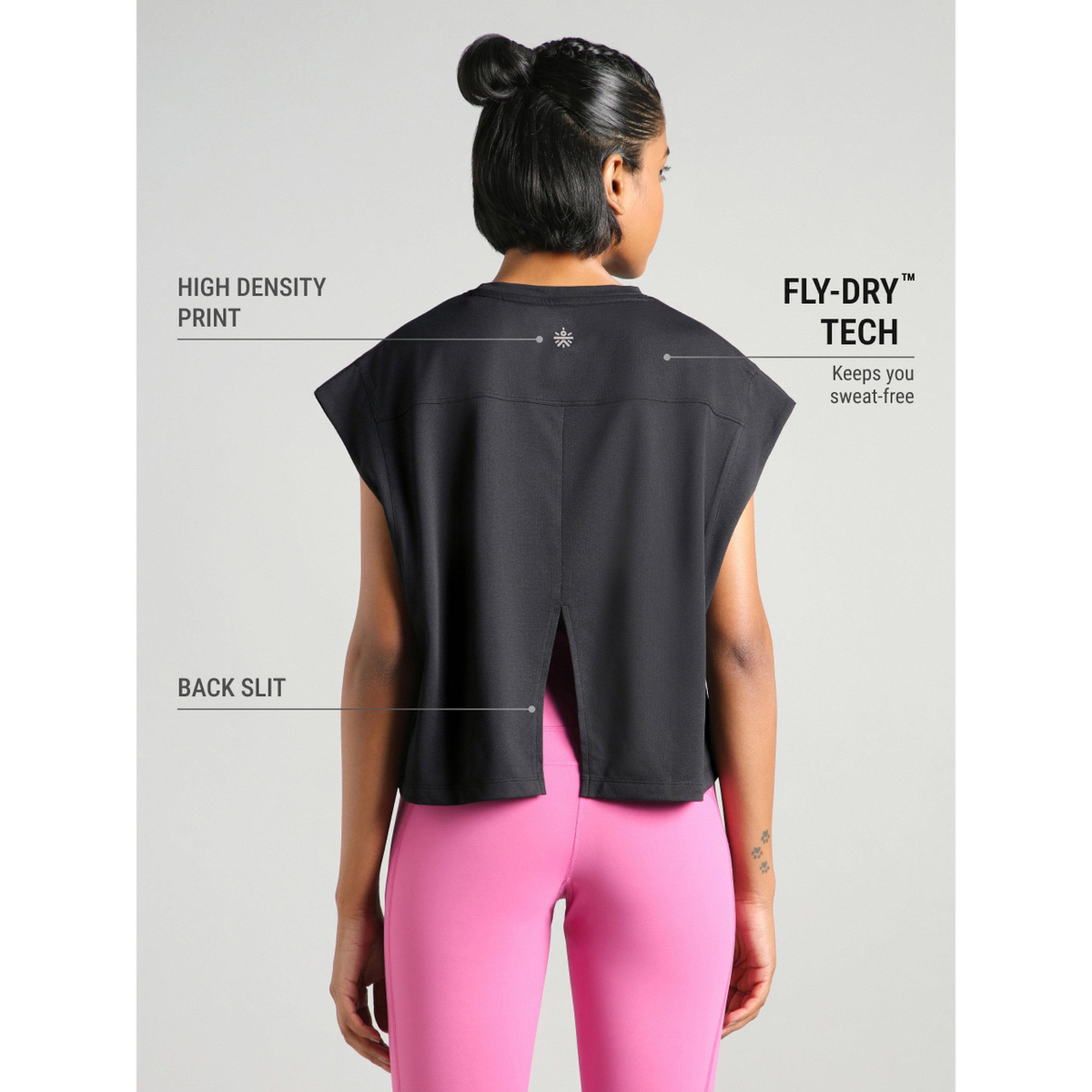 Cult X Styli Black Muscle Ease Boxy Fit T-Shirt-sports-women-clothing-tshirtsandvests-image-5