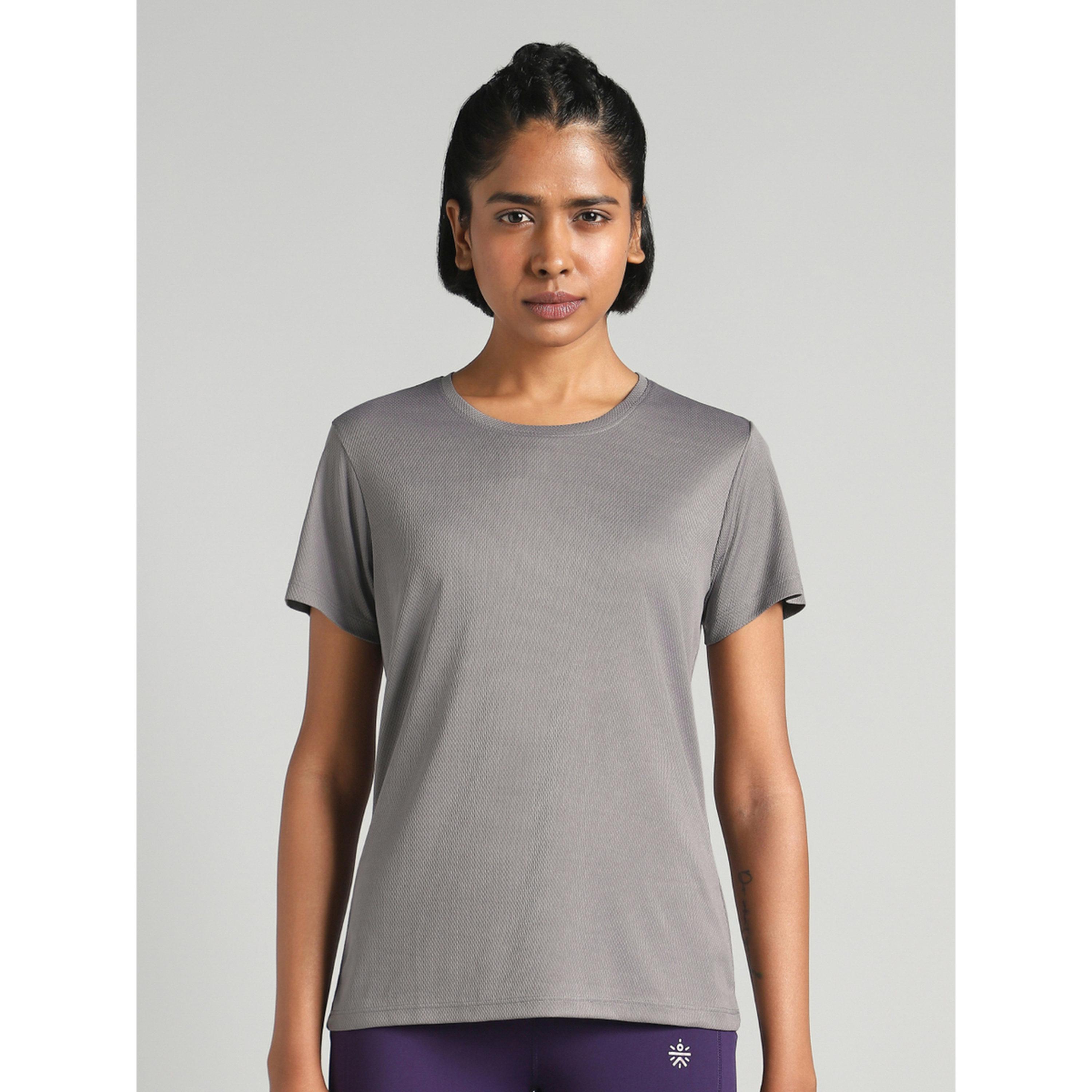 Cult X Styli Grey Performance T-Shirt with Minimal Graphic-sports-women-clothing-tshirtsandvests-image-1