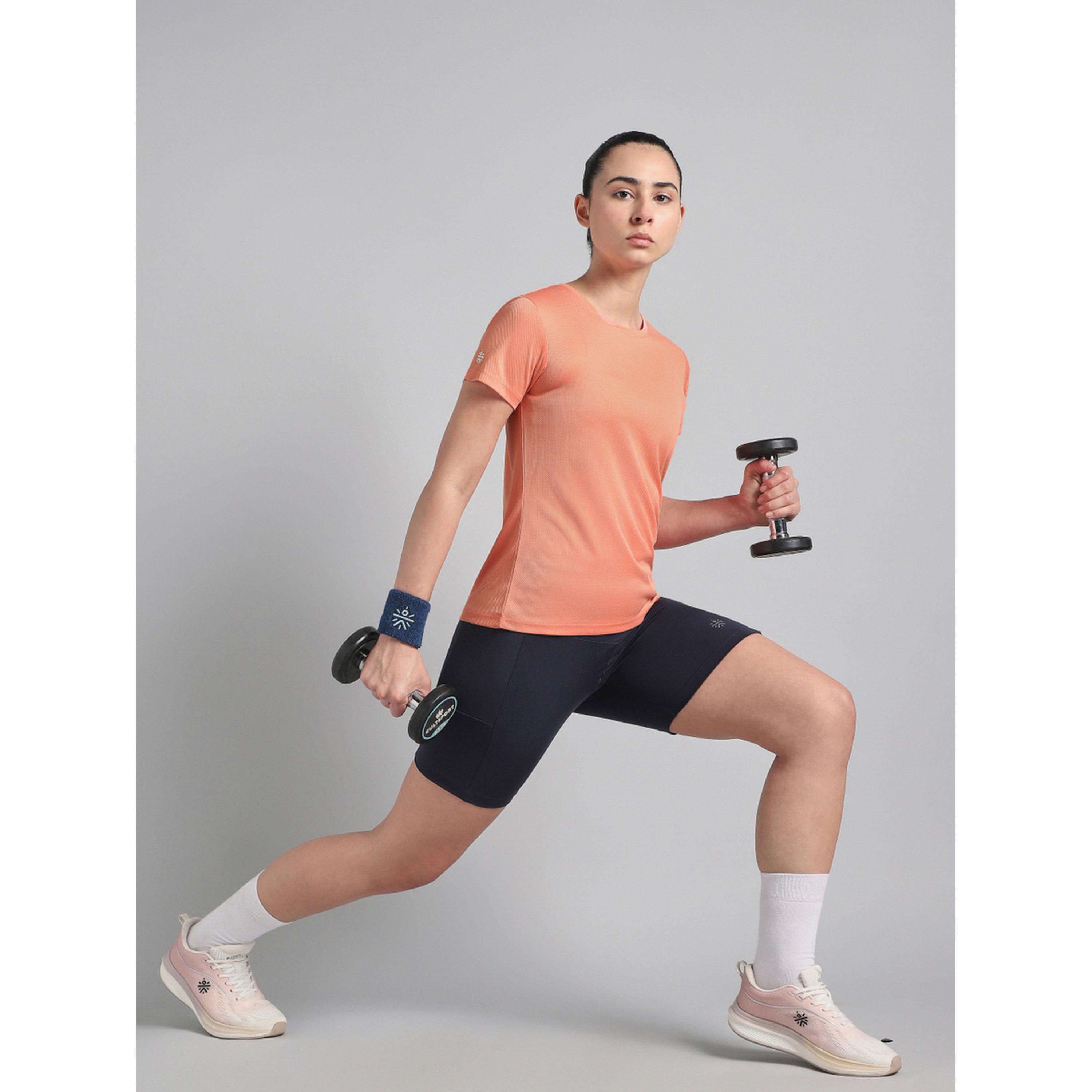 Cult X Styli Peach Performance T-Shirt with Minimal Graphic-sports-women-clothing-tshirtsandvests-image-2
