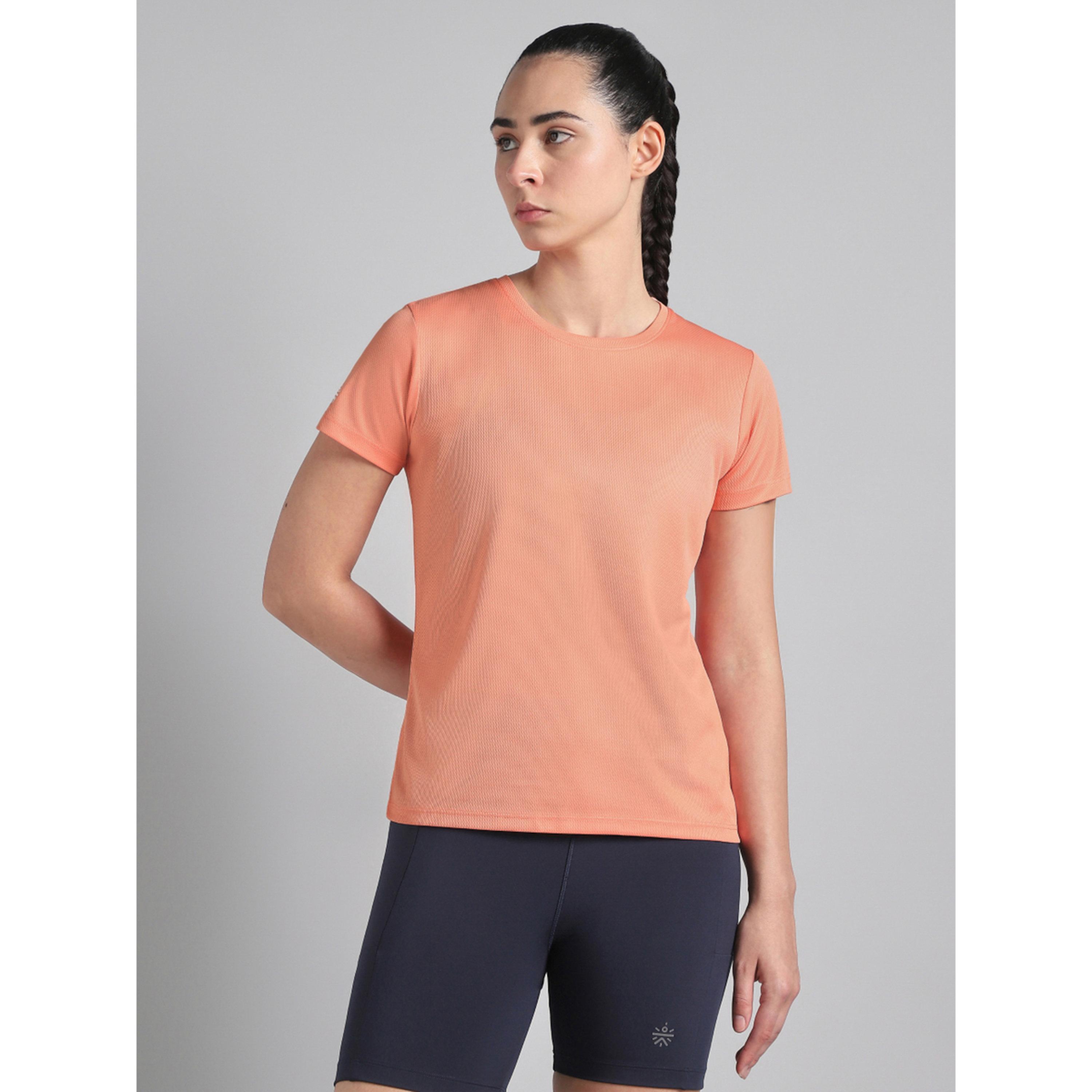 Cult X Styli Peach Performance T-Shirt with Minimal Graphic-sports-women-clothing-tshirtsandvests-image-3