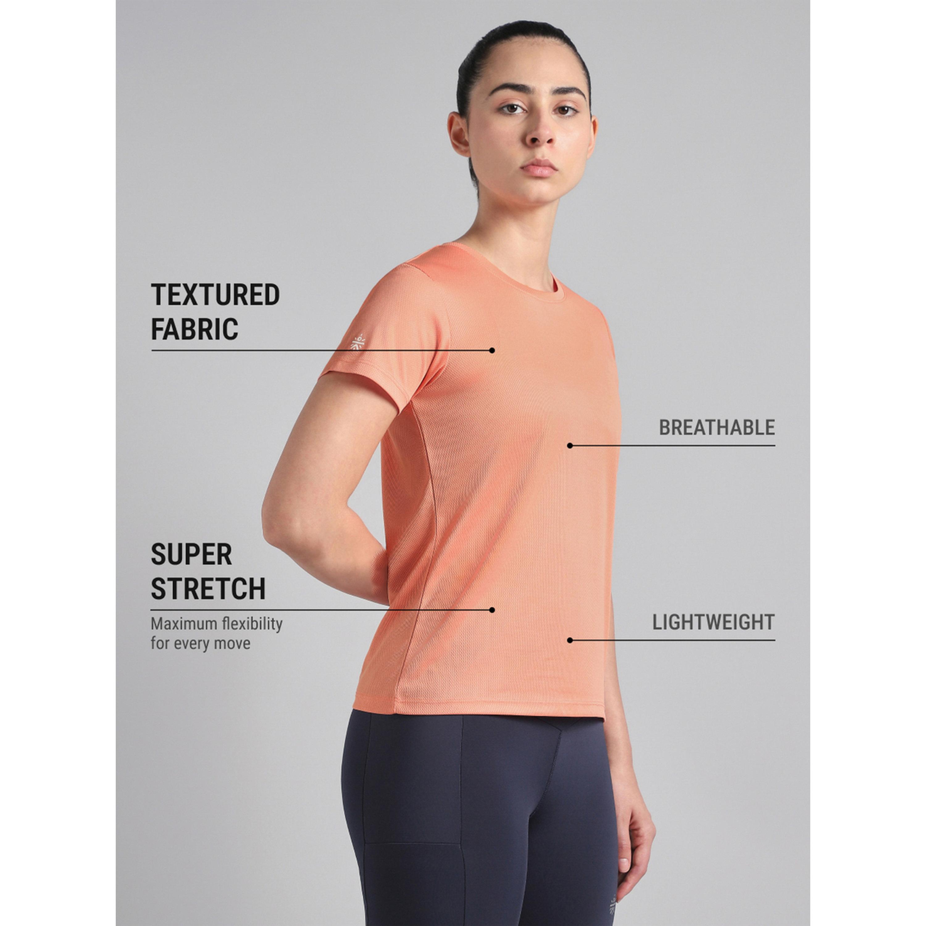 Cult X Styli Peach Performance T-Shirt with Minimal Graphic-sports-women-clothing-tshirtsandvests-image-4