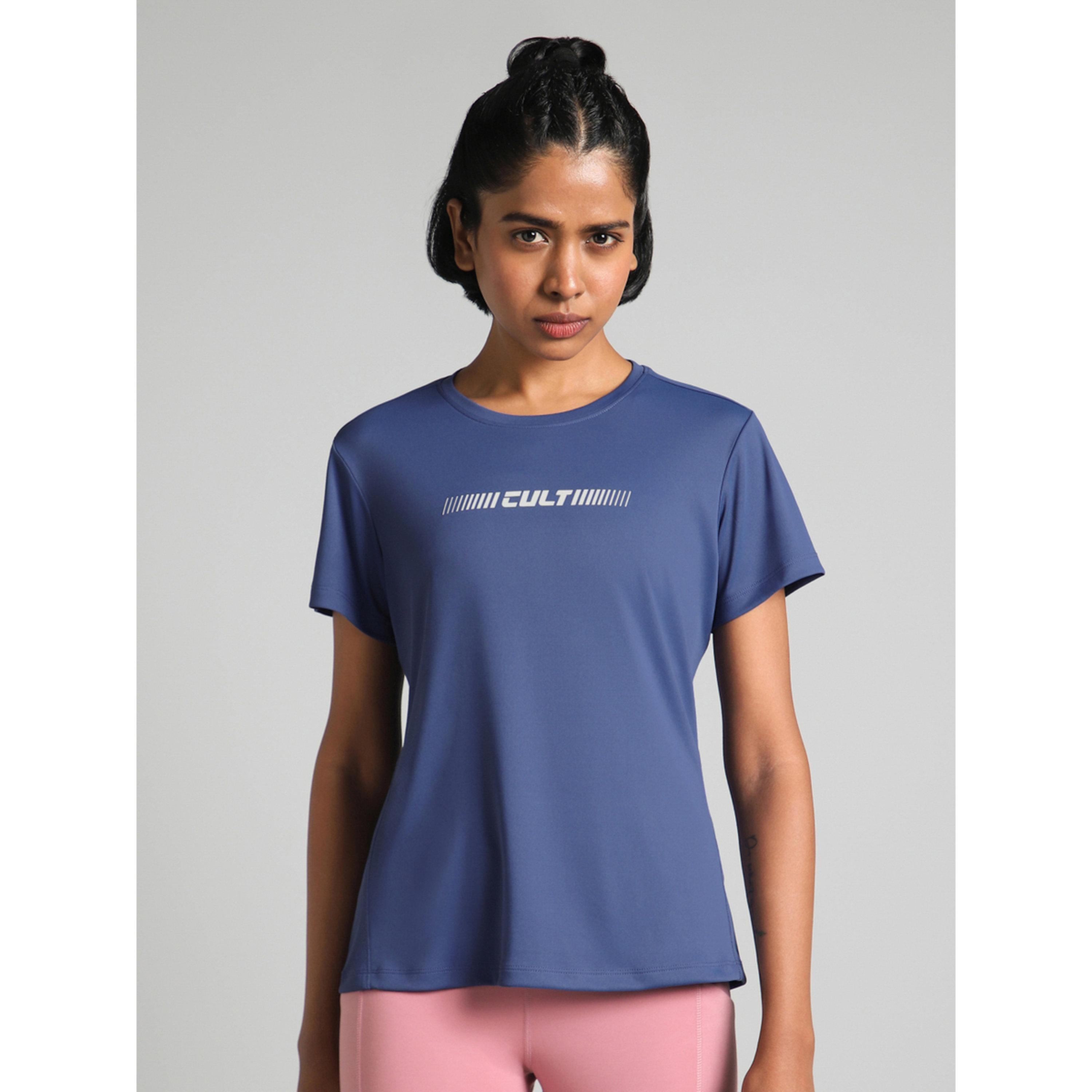 Cult X Styli Blue Everyday Performance T-Shirt-sports-women-clothing-tshirtsandvests-image-1