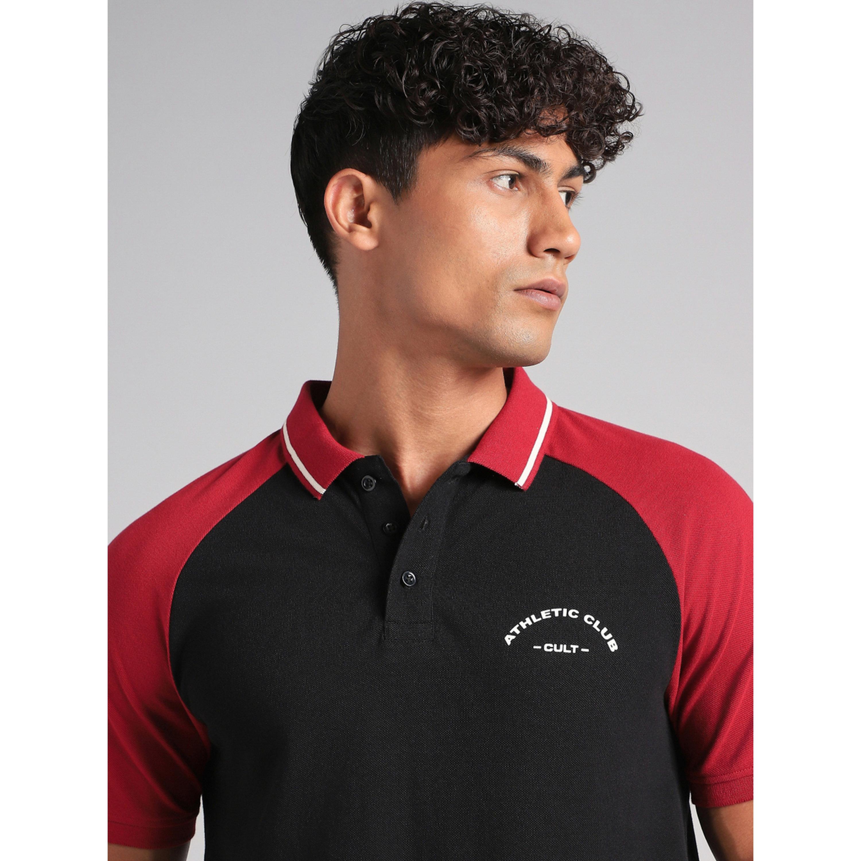 تيشيرت بولو أسود بنمط نادي رياضي للرجال-men-clothing-sportswearandactivewear-tshirtsandpolos-image-6