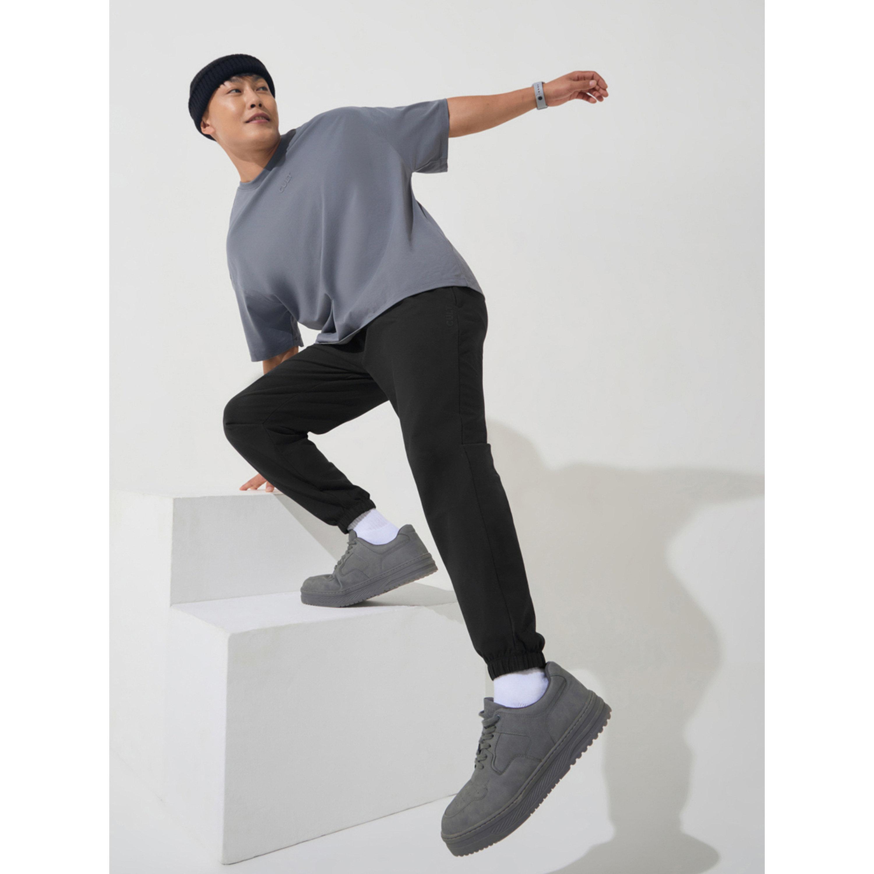 Cult X Styli Men Black Soft Form Classic Joggers-men-clothing-sportswearandactivewear-bottoms-image-2