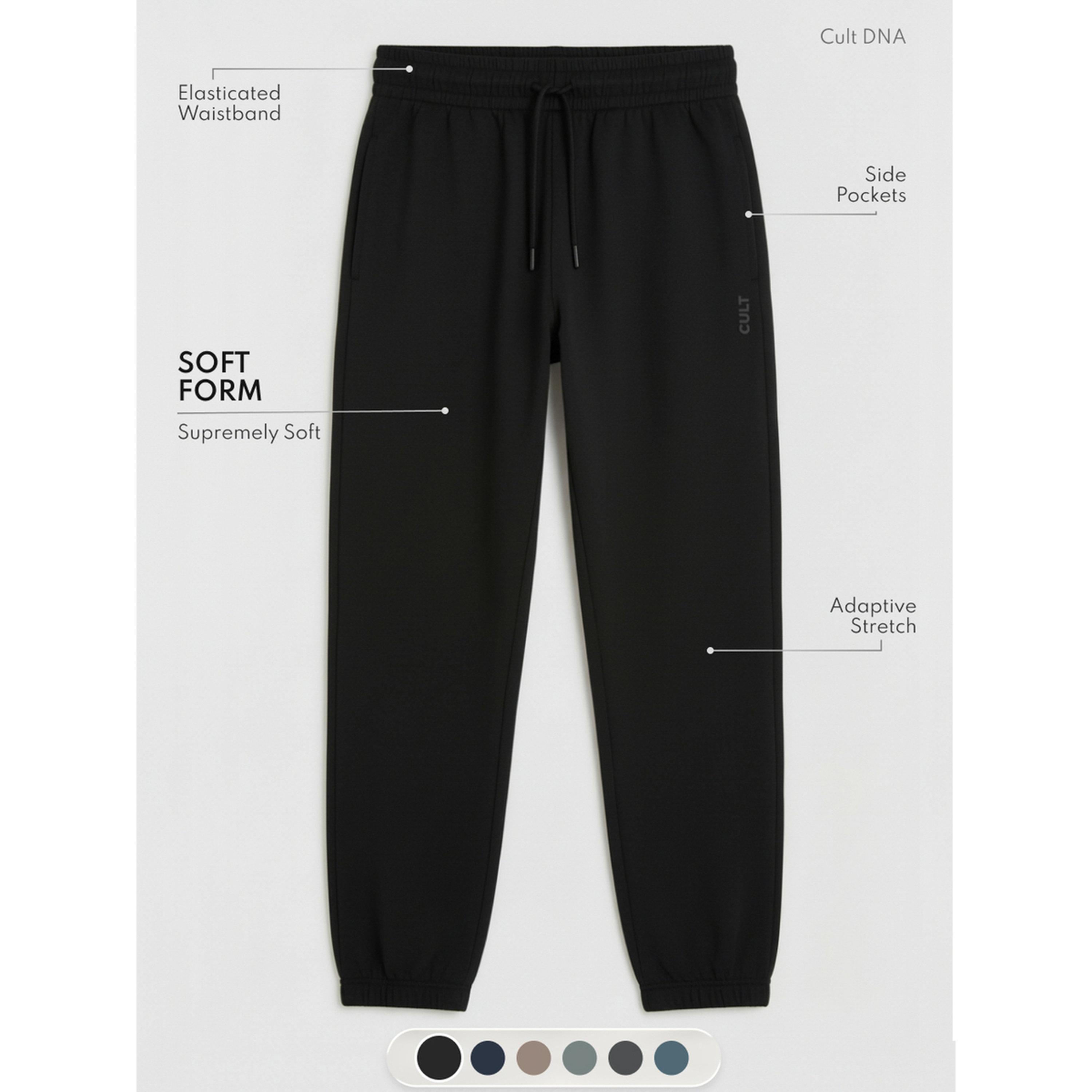 Cult X Styli Men Black Soft Form Classic Joggers-men-clothing-sportswearandactivewear-bottoms-image-3
