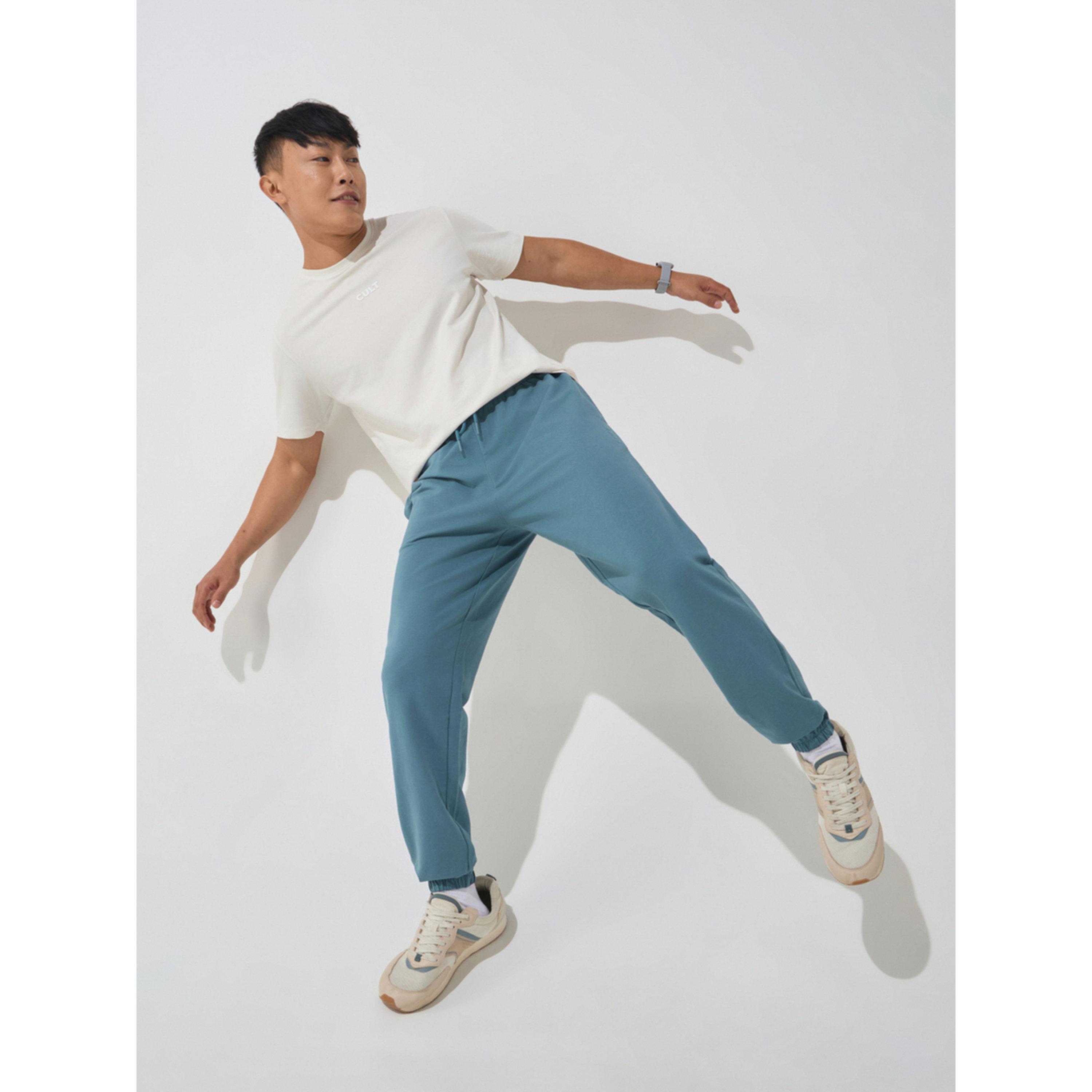 Cult X Styli Men Blue Soft Form Classic Joggers-men-clothing-sportswearandactivewear-bottoms-image-2