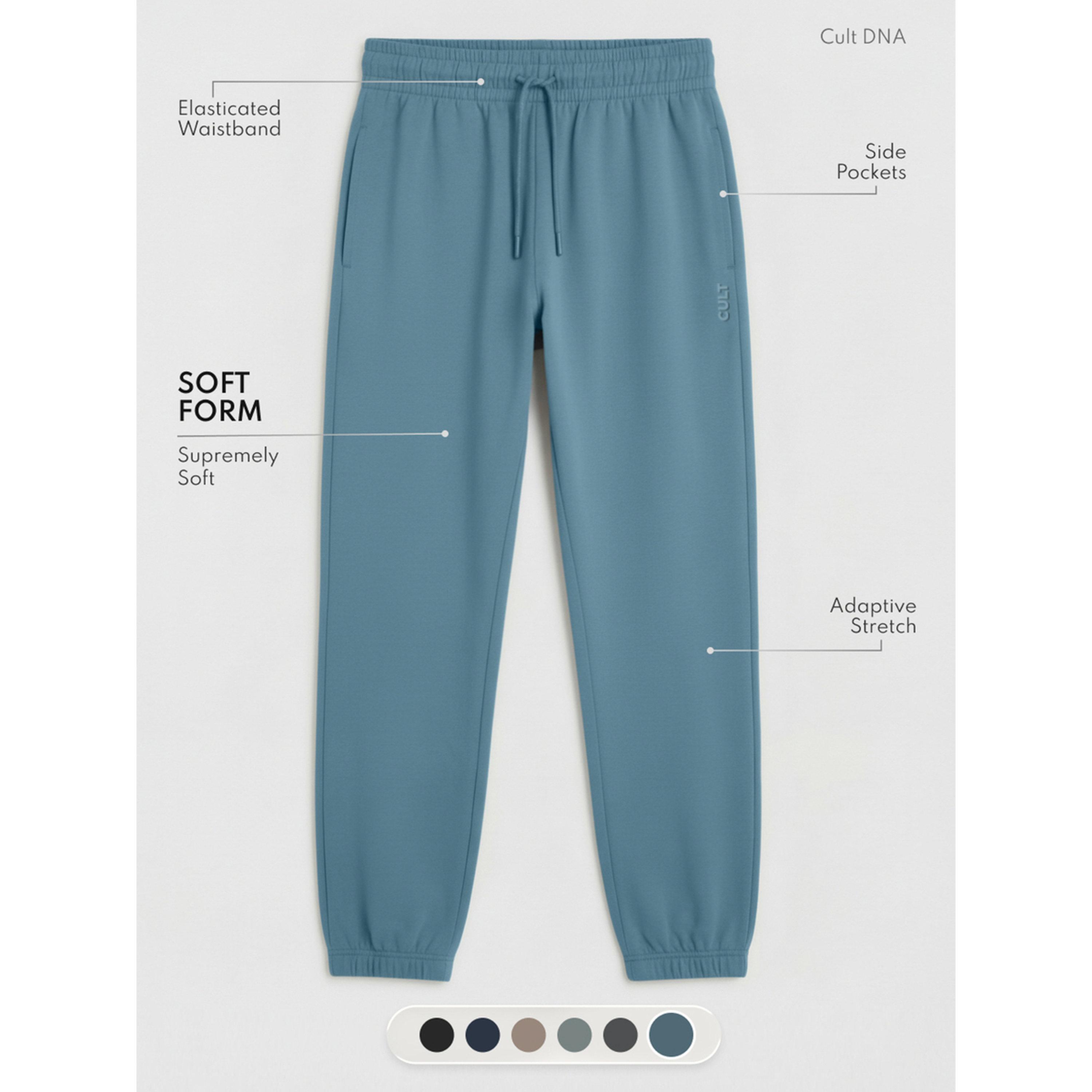 Cult X Styli Men Blue Soft Form Classic Joggers-men-clothing-sportswearandactivewear-bottoms-image-3