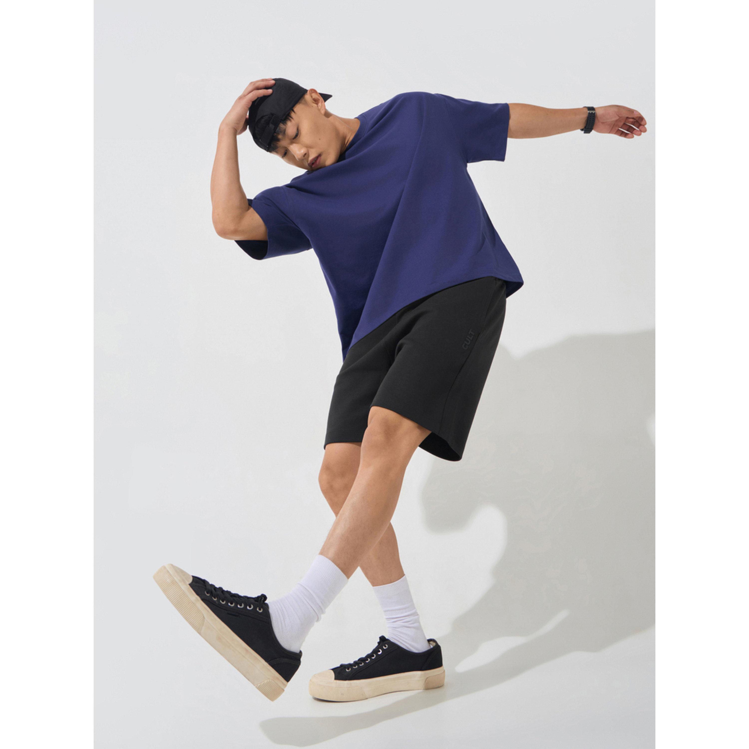 Cult X Styli Men Black Ultra Luxe Classic Shorts-men-clothing-sportswearandactivewear-bottoms-image-2