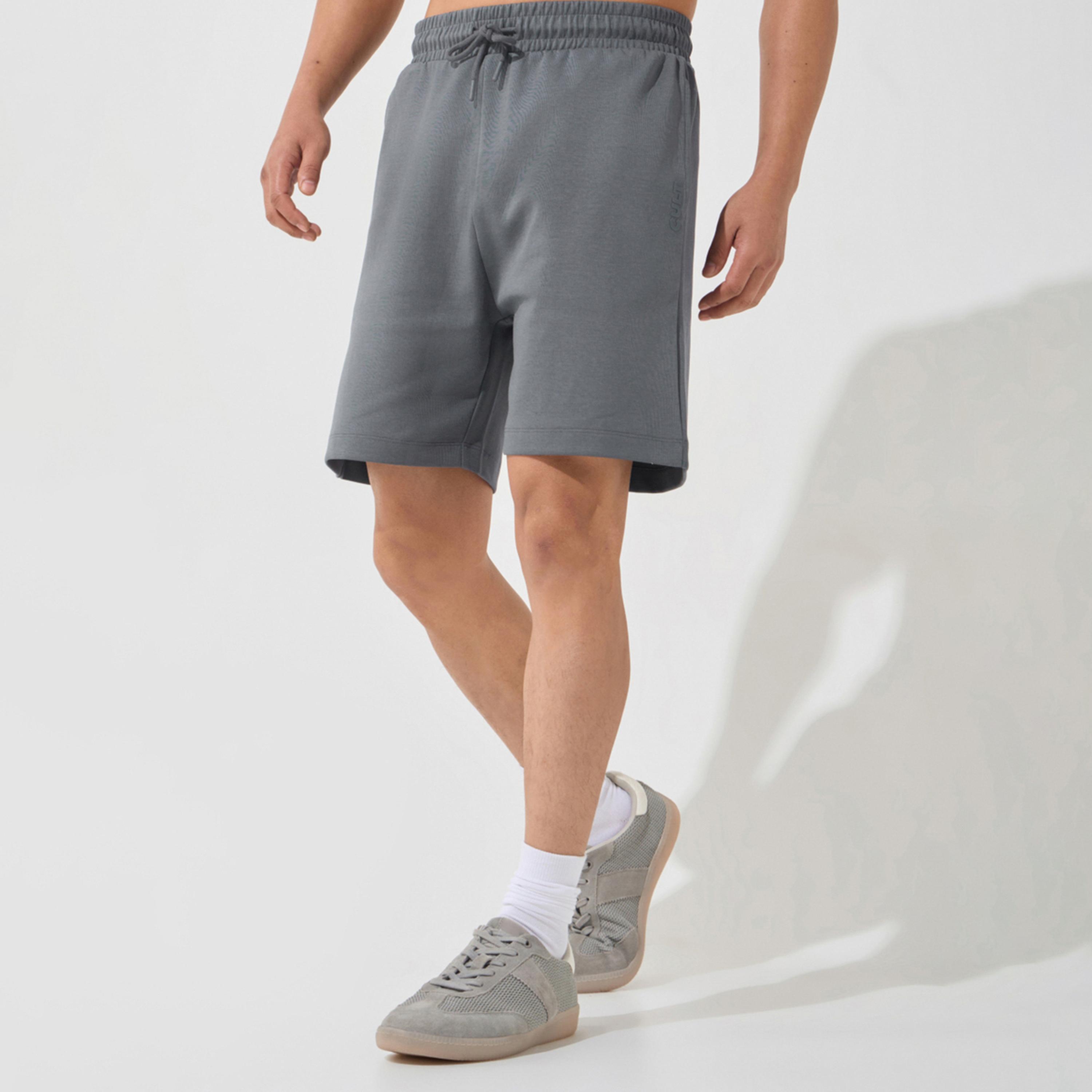 Cult X Styli Men Dark Grey Ultra Luxe Classic Shorts-men-clothing-sportswearandactivewear-bottoms-image-1