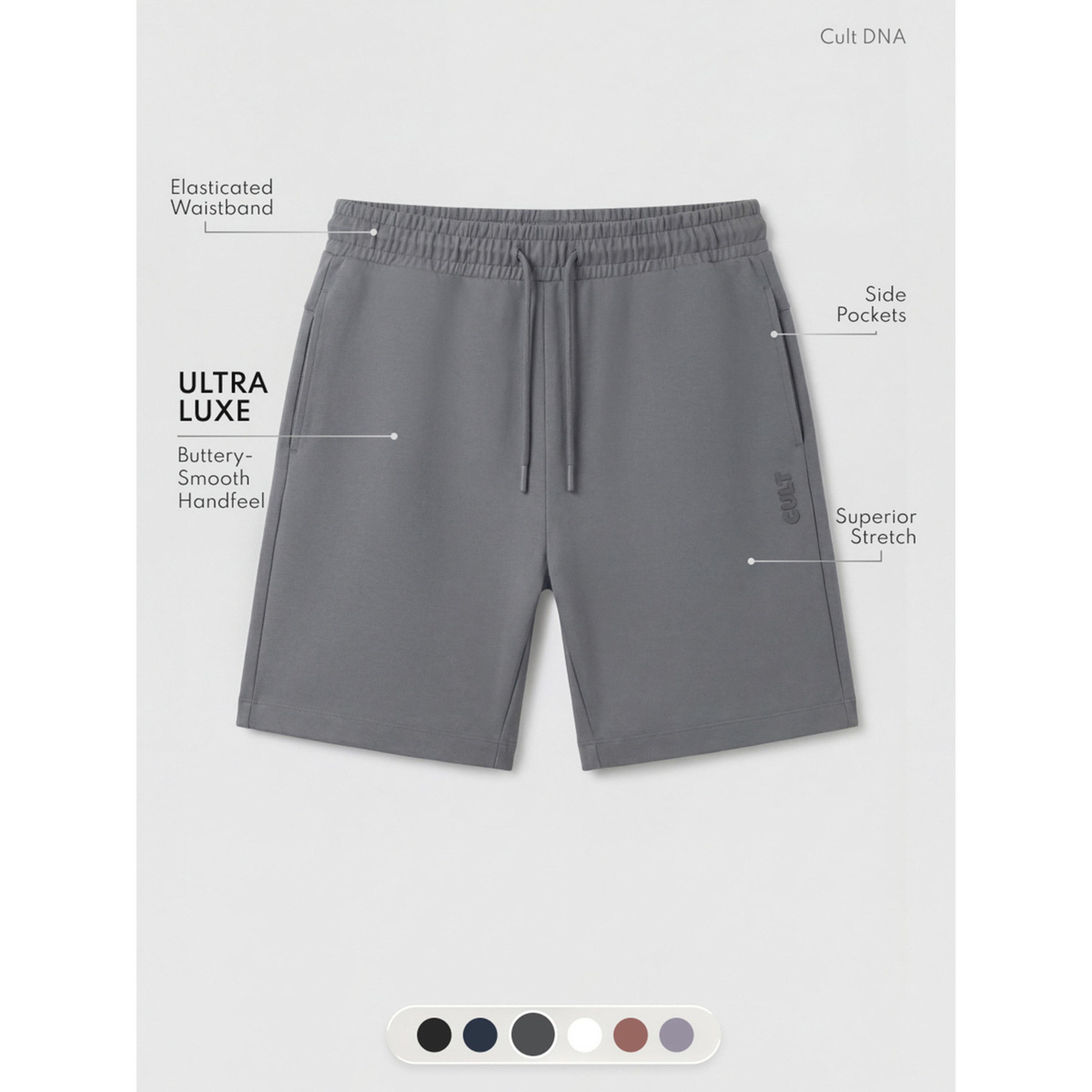 Cult X Styli Men Dark Grey Ultra Luxe Classic Shorts-men-clothing-sportswearandactivewear-bottoms-image-3