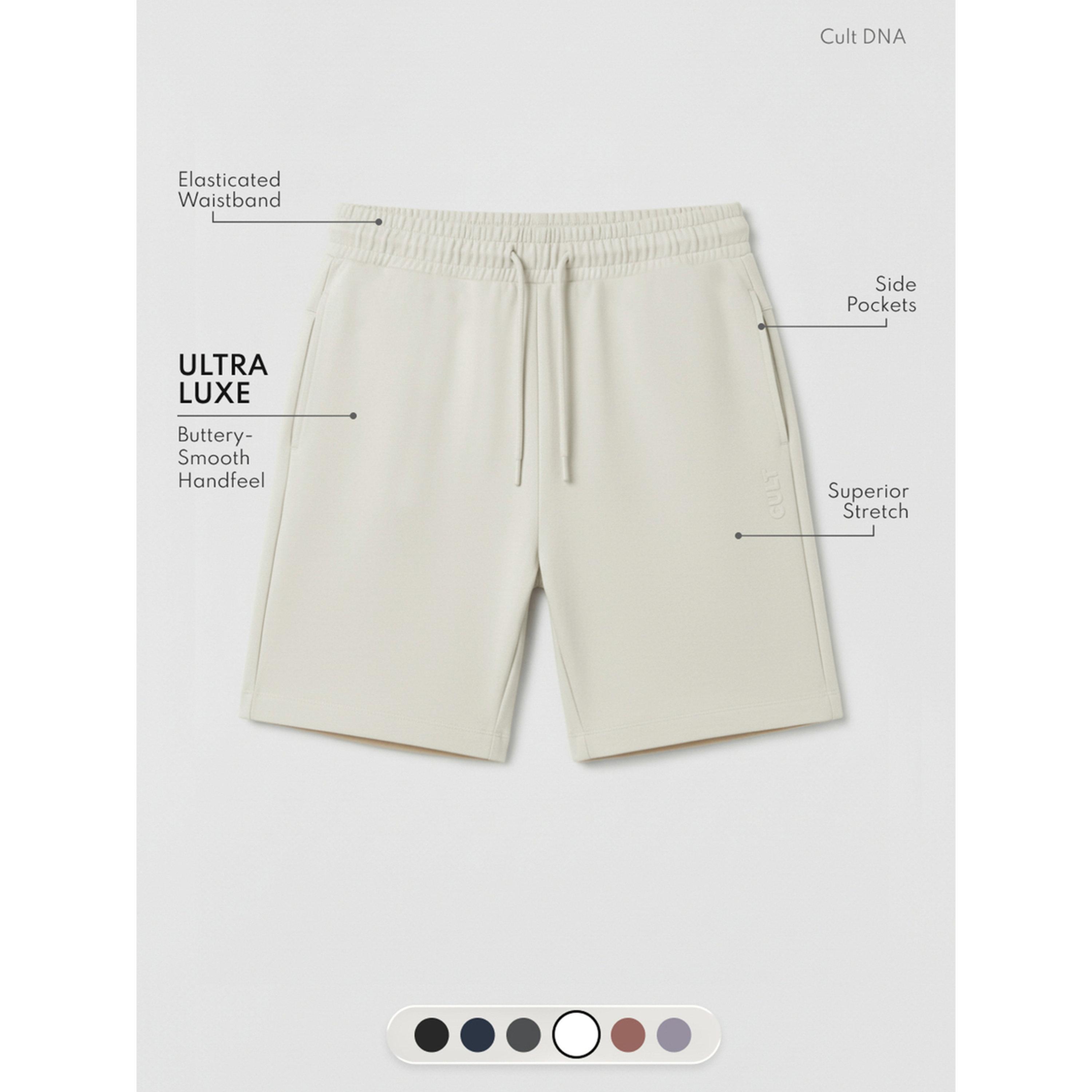 Cult X Styli Men Off-White Ultra Luxe Classic Shorts-men-clothing-sportswearandactivewear-bottoms-image-3