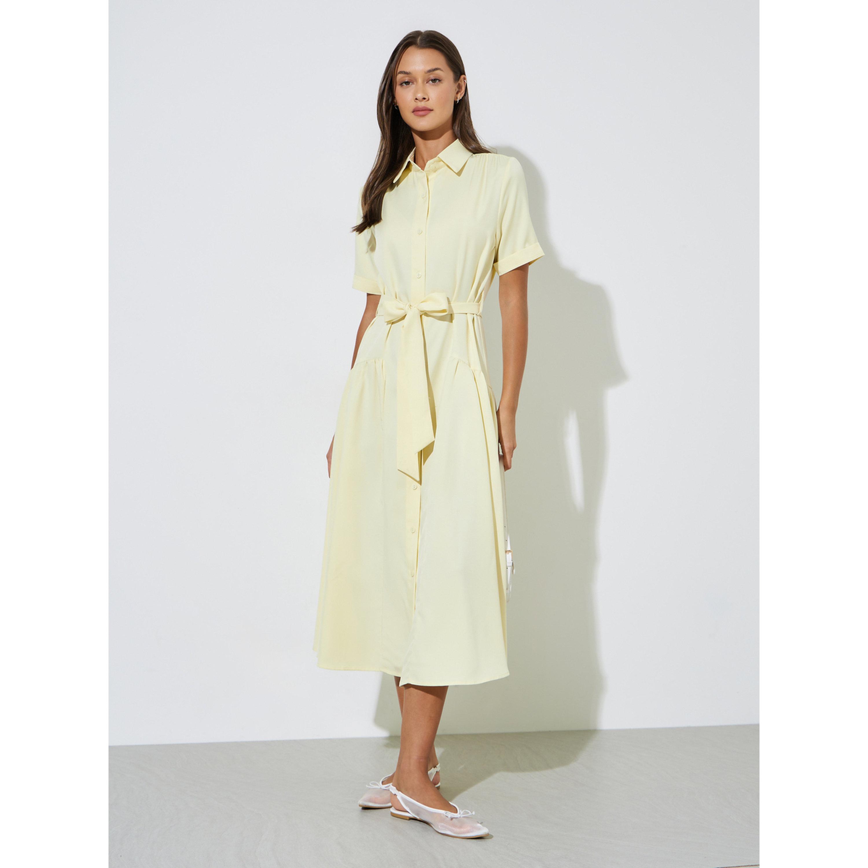 فستان ميدي بلوزة بحزام على الخصر-women-clothing-dresses-image-2