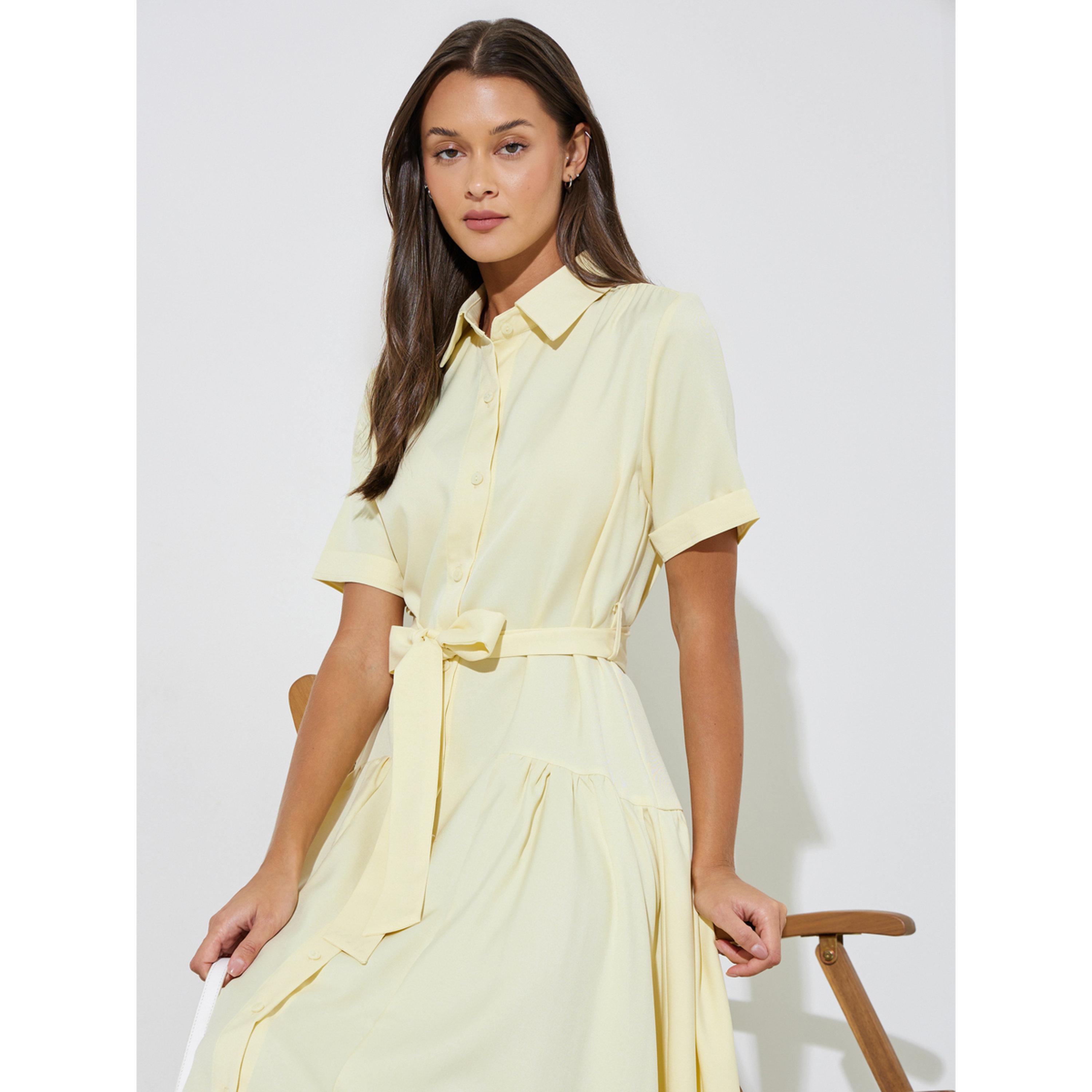 فستان ميدي بلوزة بحزام على الخصر-women-clothing-dresses-image-5