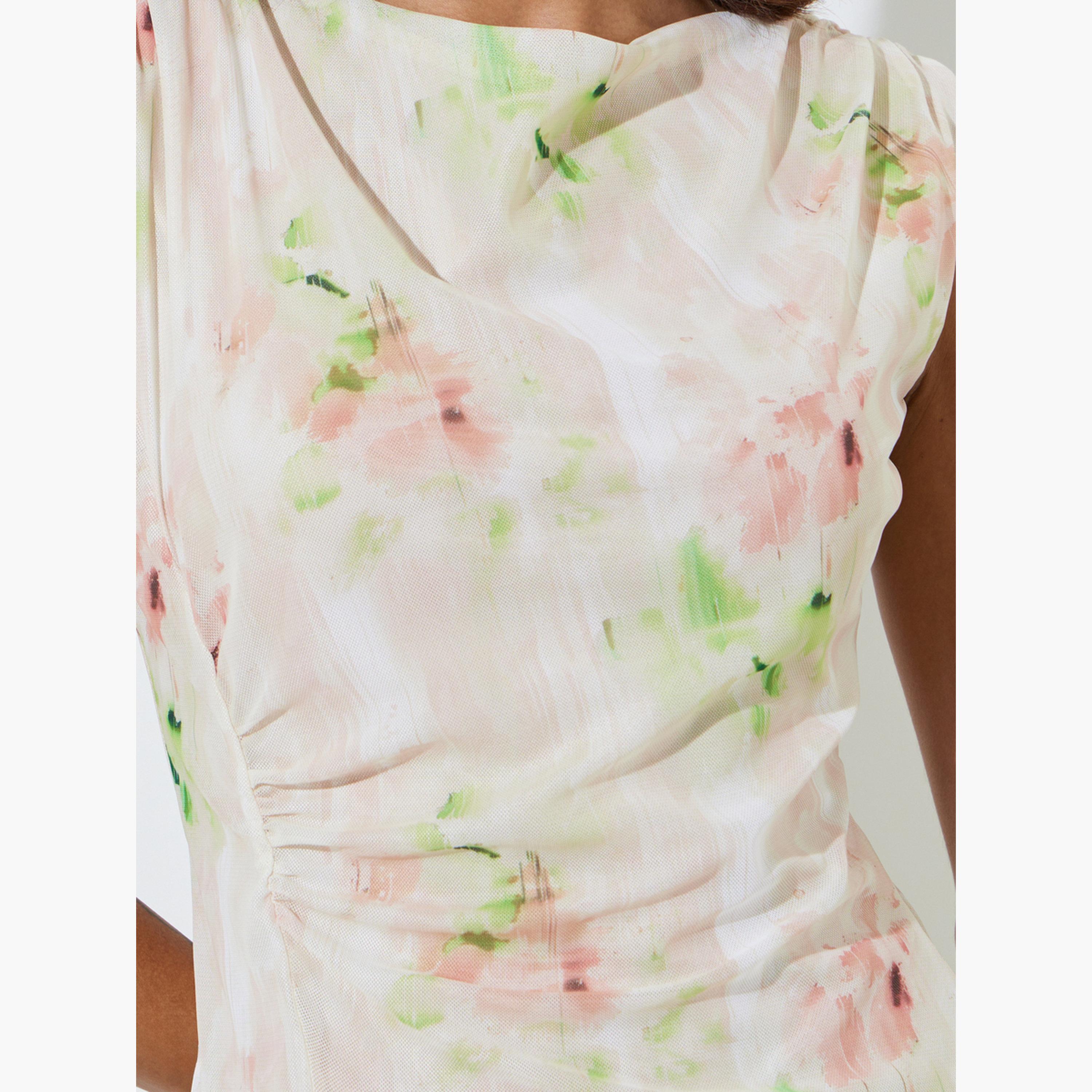 فستان طويل بحافة واسعة وتصميم متدلي بطبعة-women-clothing-dresses-image-5
