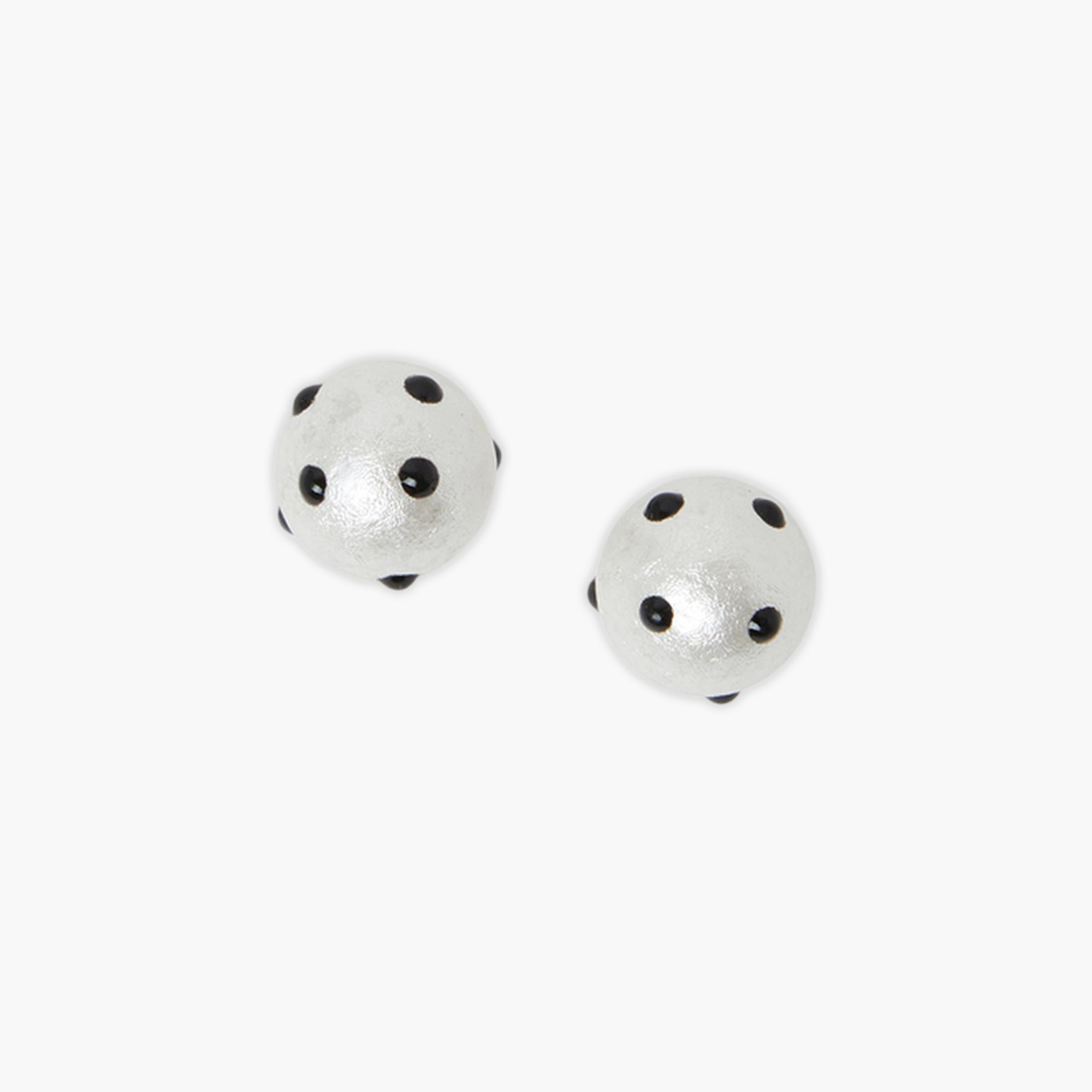 Styli White Pearl Dot Stud Earrings-women-watchesandjewellery-jewellery-earrings-image-1