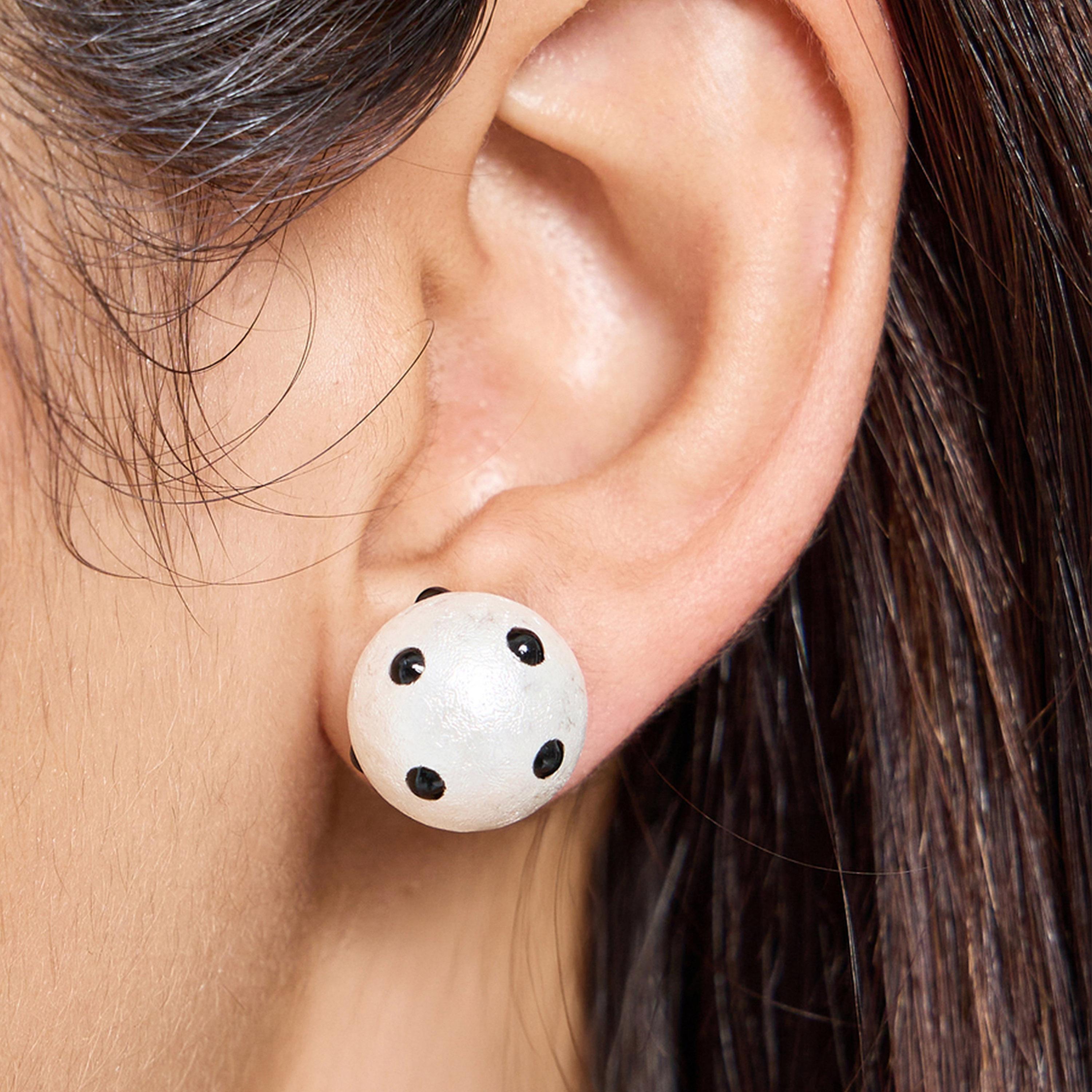 Styli White Pearl Dot Stud Earrings-women-watchesandjewellery-jewellery-earrings-image-2