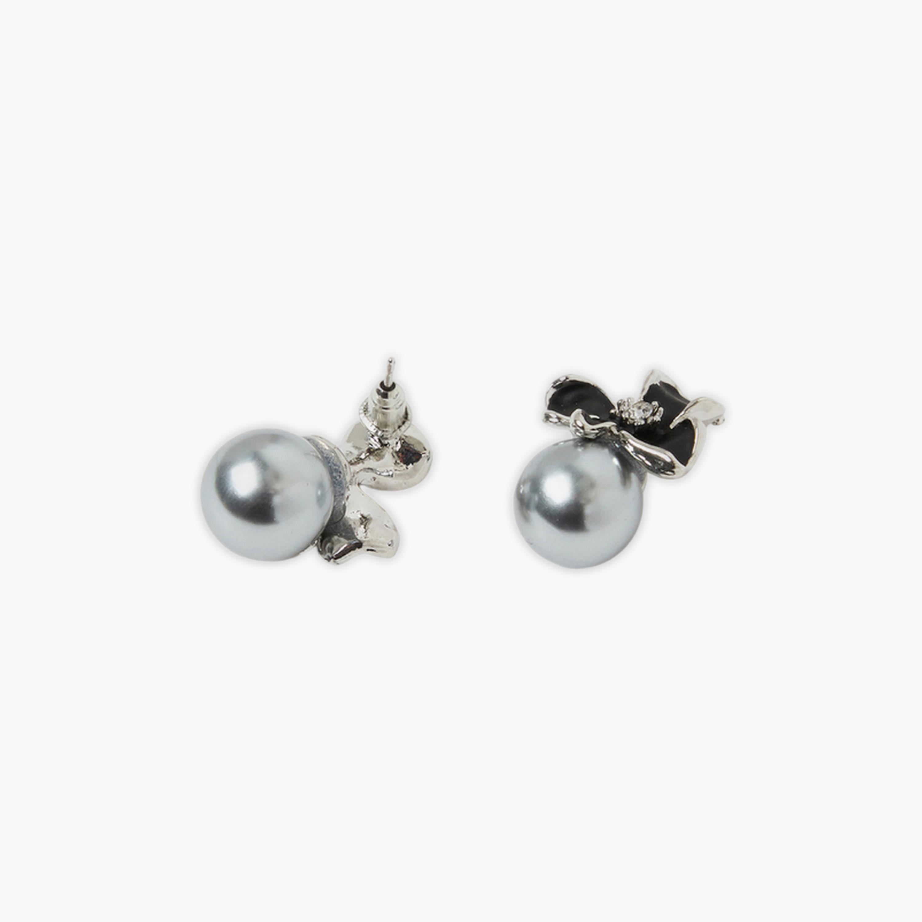 Styli Embellished Pearl Earrings-women-watchesandjewellery-jewellery-earrings-image-3