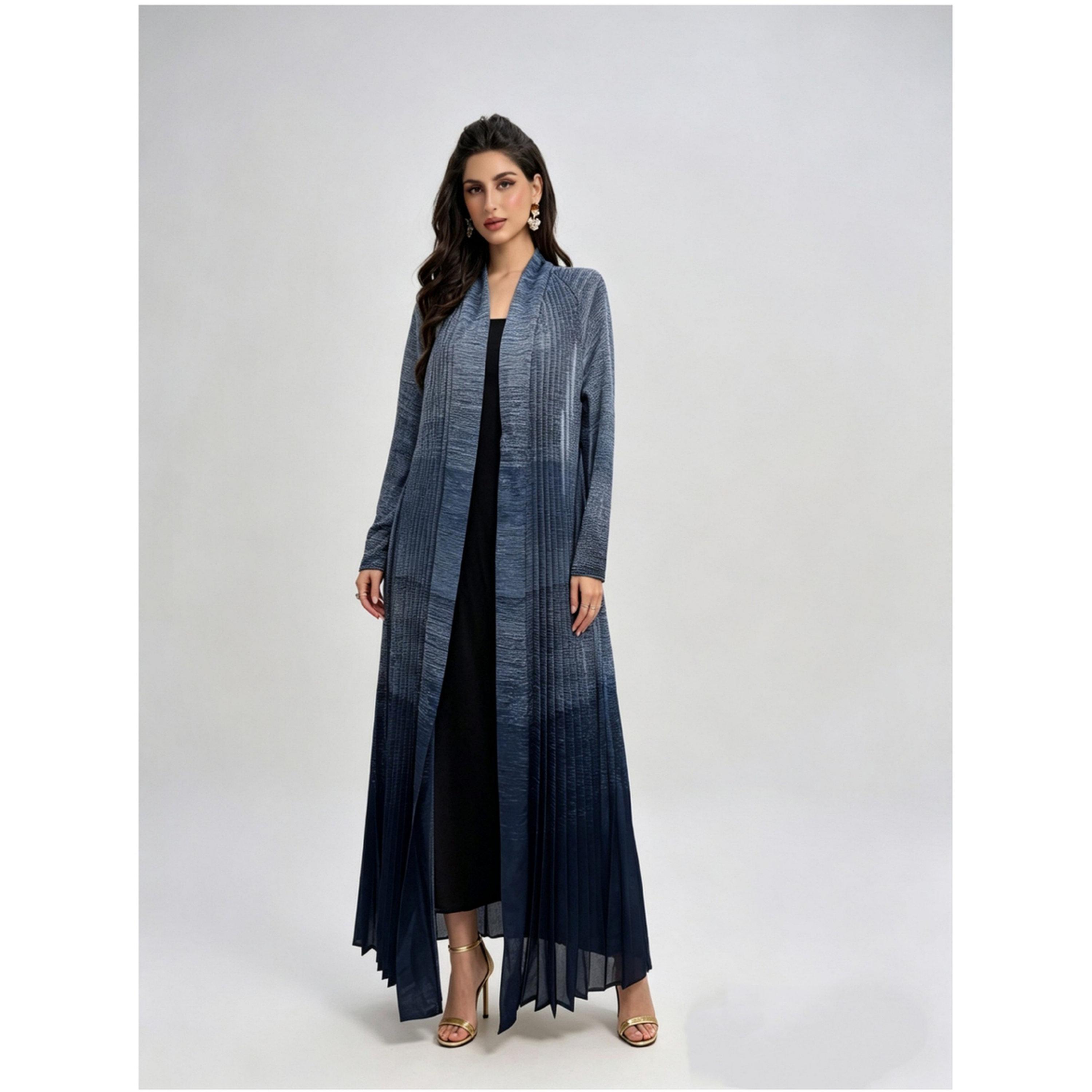 Take Two Multi-Color Printed Ruffled Abaya-women-arabicclothing-abayas-image-2