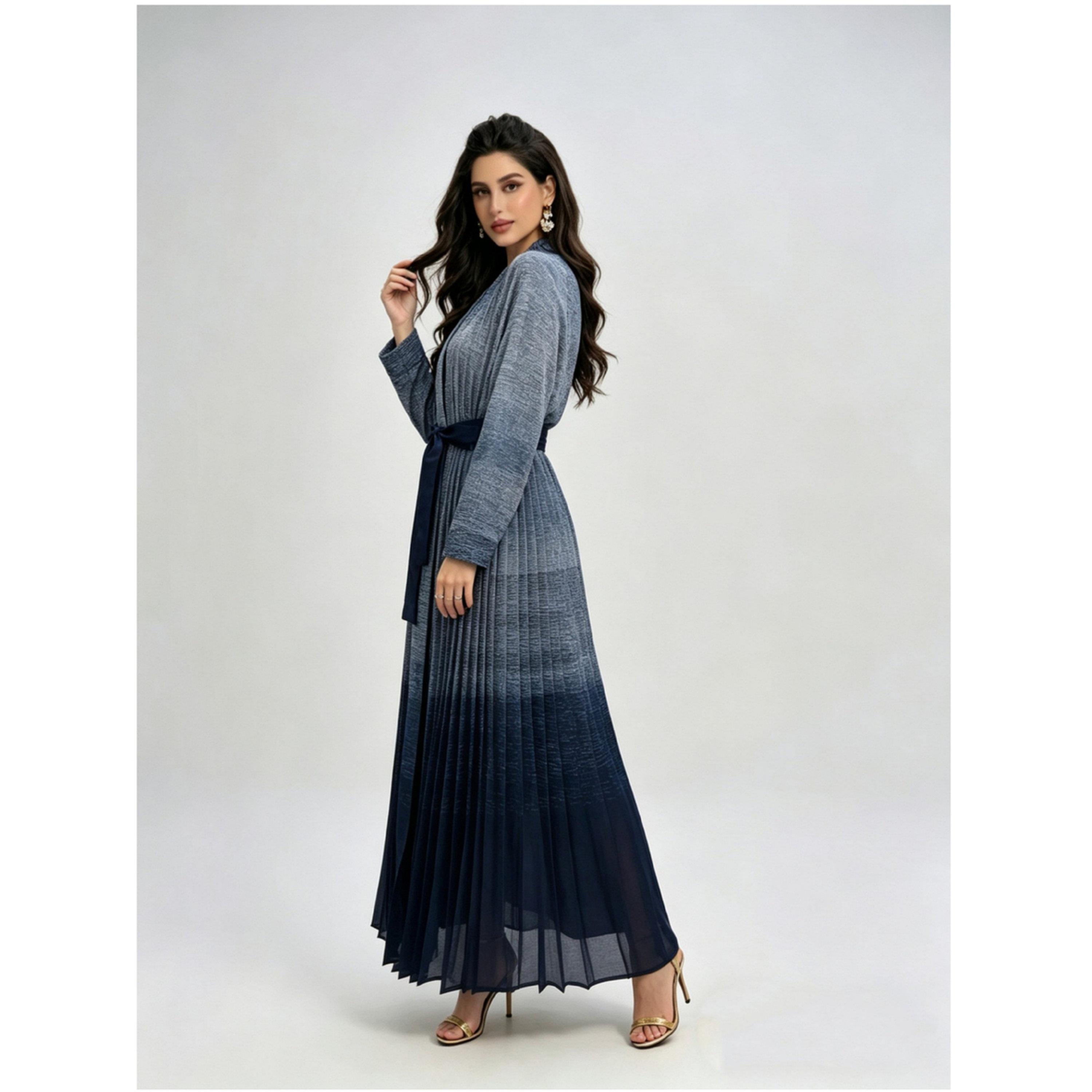 Take Two Multi-Color Printed Ruffled Abaya-women-arabicclothing-abayas-image-5