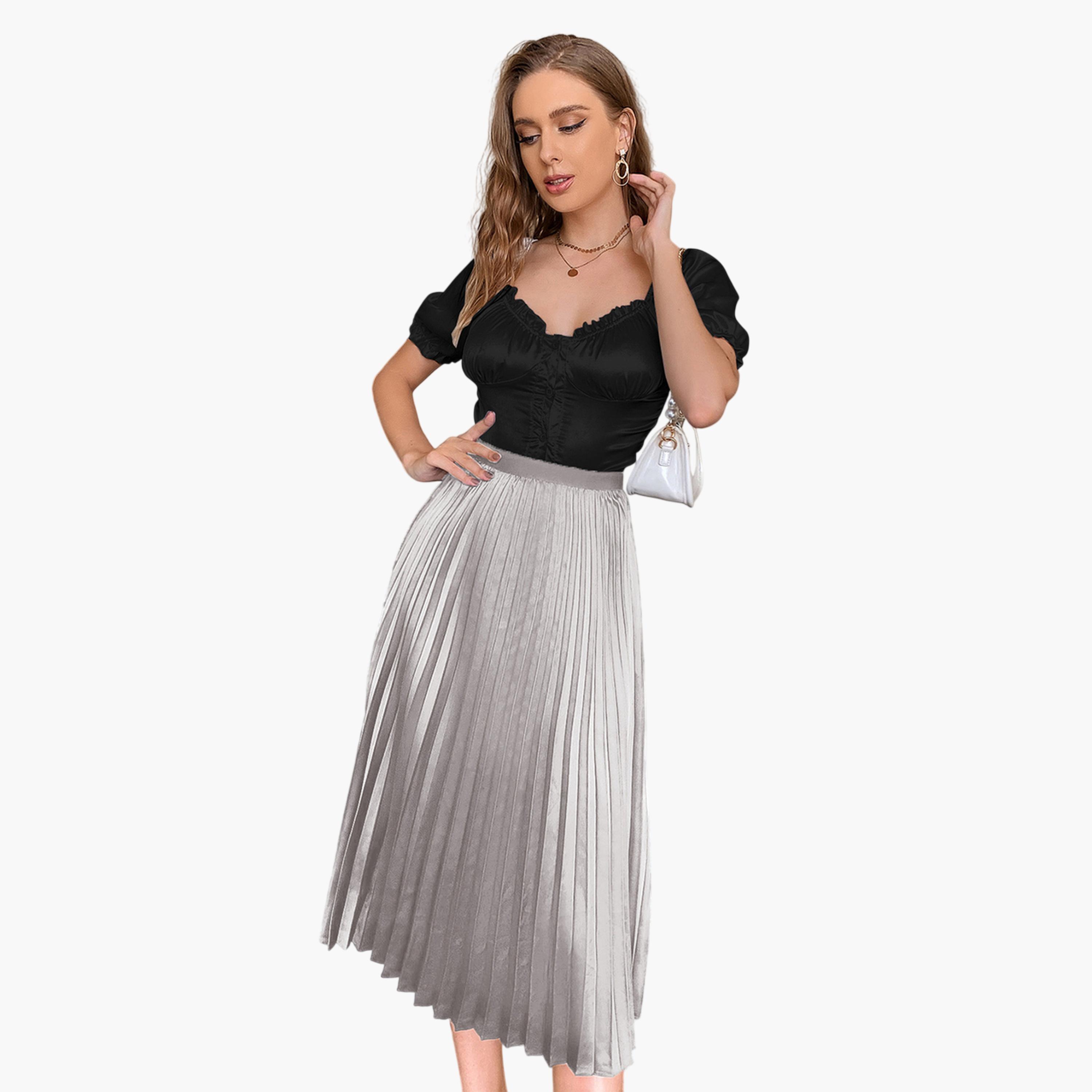 تنورة طويلة بكسرات وأنيقة-women-clothing-skirts-image-1