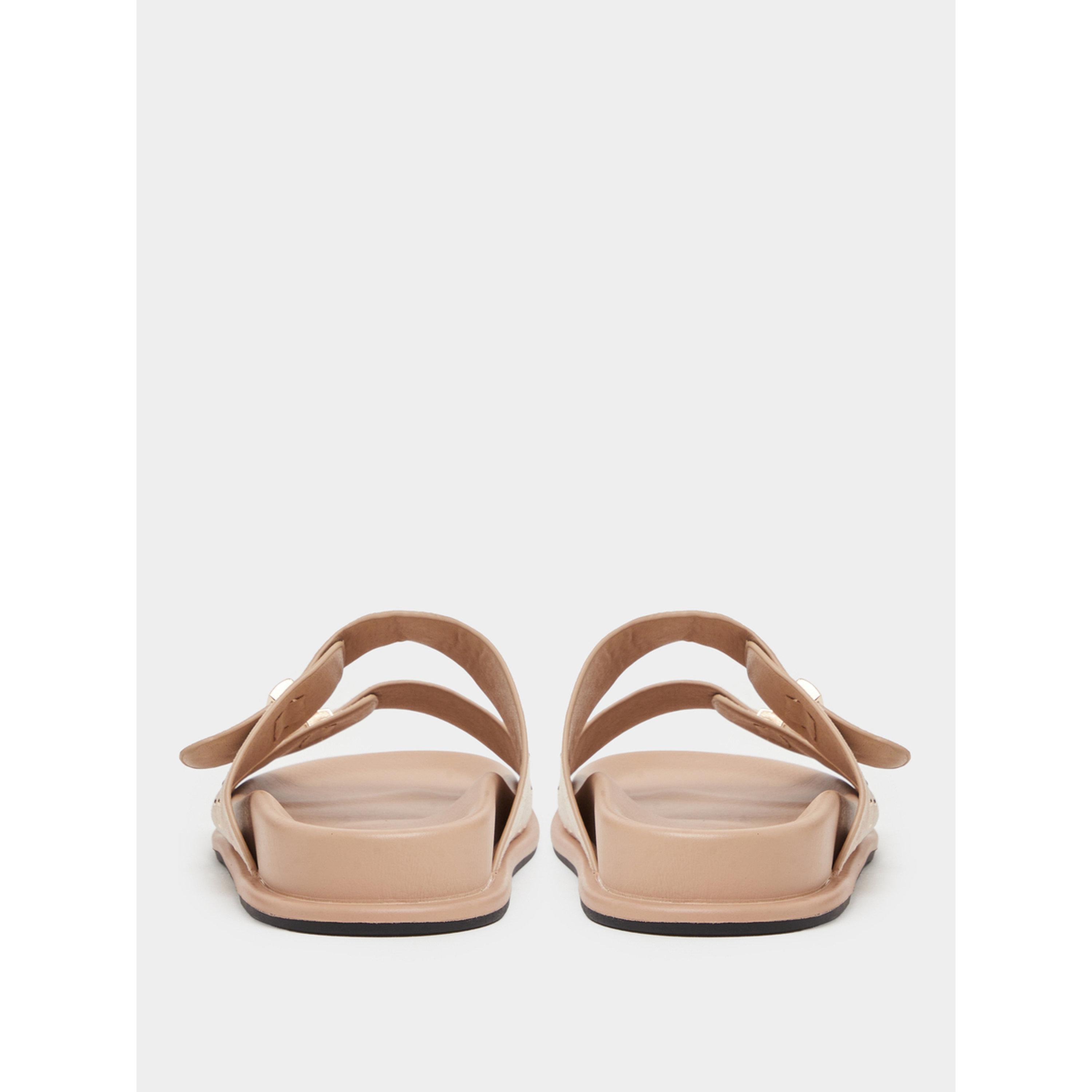 صندل مريح مسطح مرصع بيج-women-shoes-sandals-flats-image-6