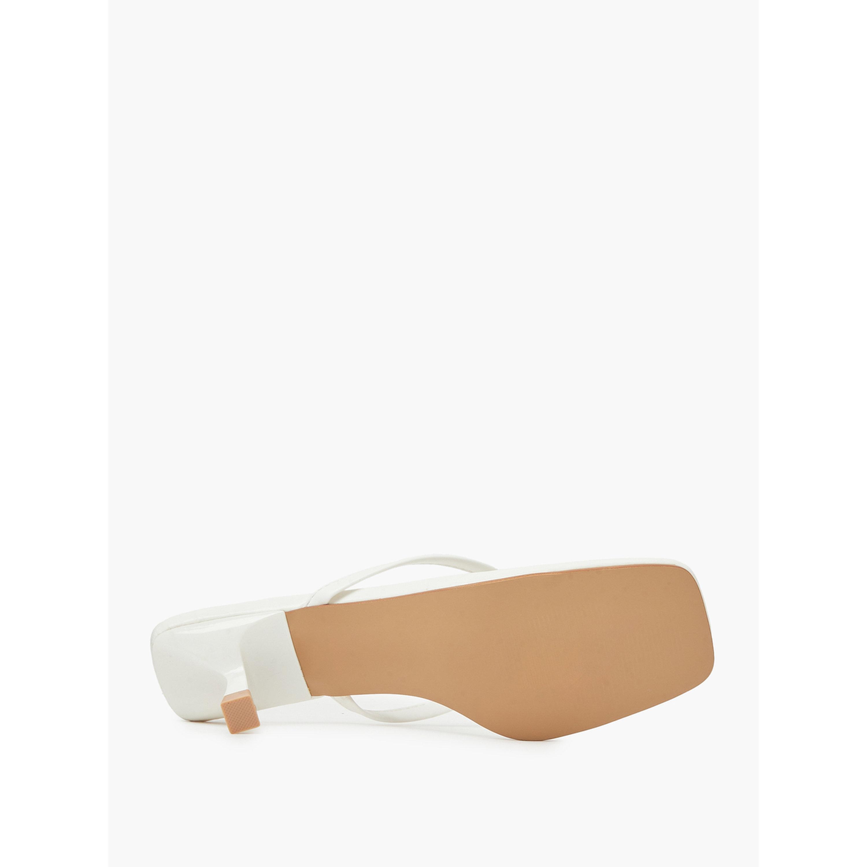 Styli White Kitten Heel Thong Sandals-women-shoes-sandals-heeled-image-7
