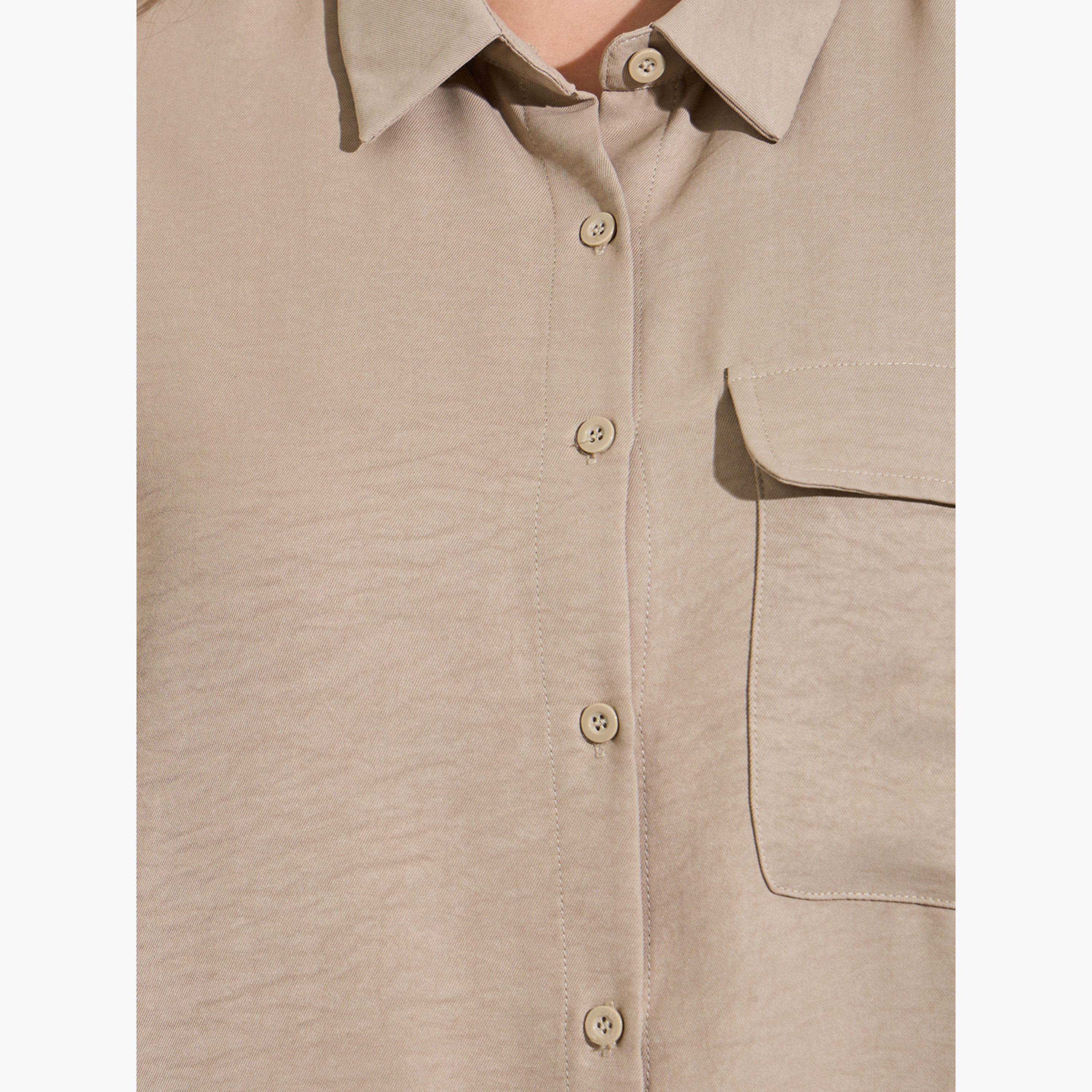 بلوزة بمقاس كبير وتفاصيل جيب بملمس بارز-women-clothing-shirtsandblouses-shirts-image-6