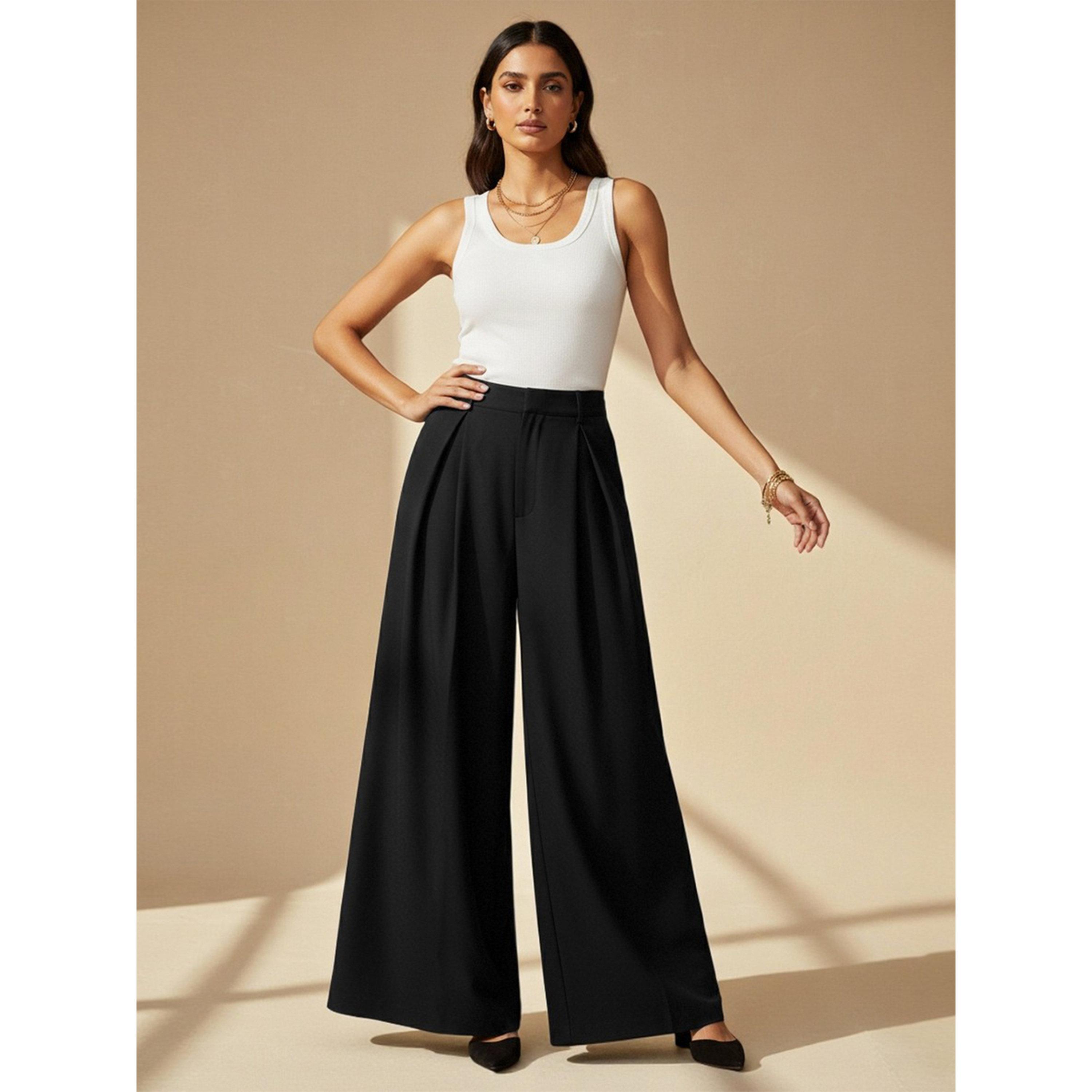 Take Two Black High-Waist Wide-Leg Trousers-women-clothing-trousers-image-5