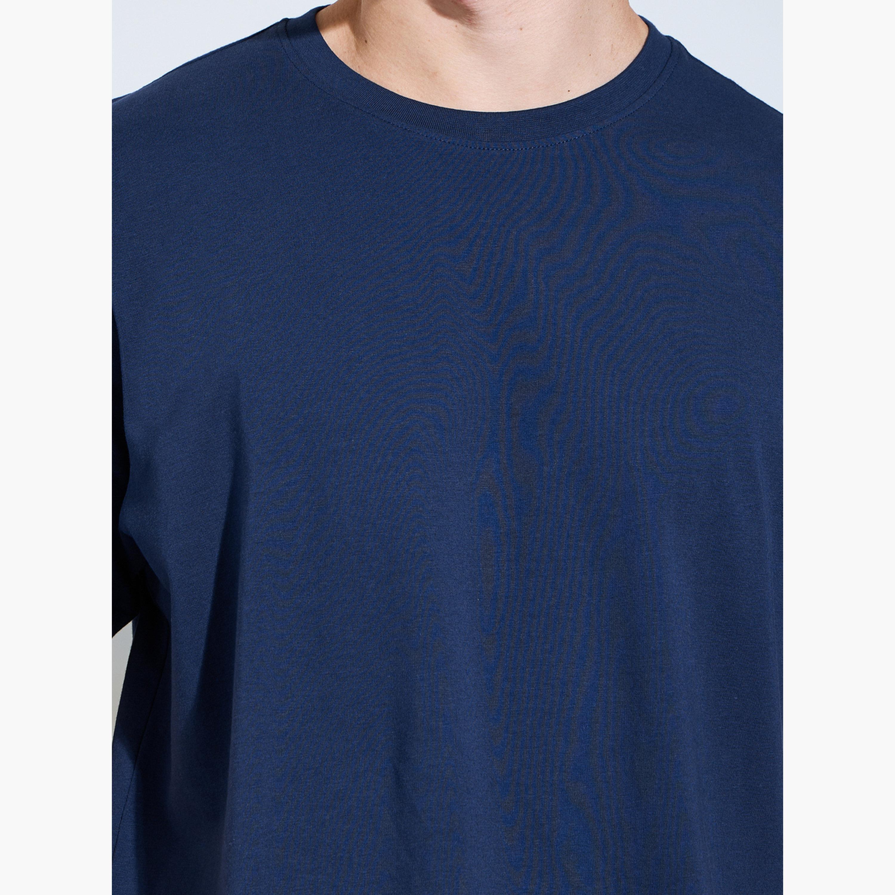 تيشيرت بقصة عادية وياقة دائرية للرجال-men-clothing-tshirtsandpolos-tshirts-image-5