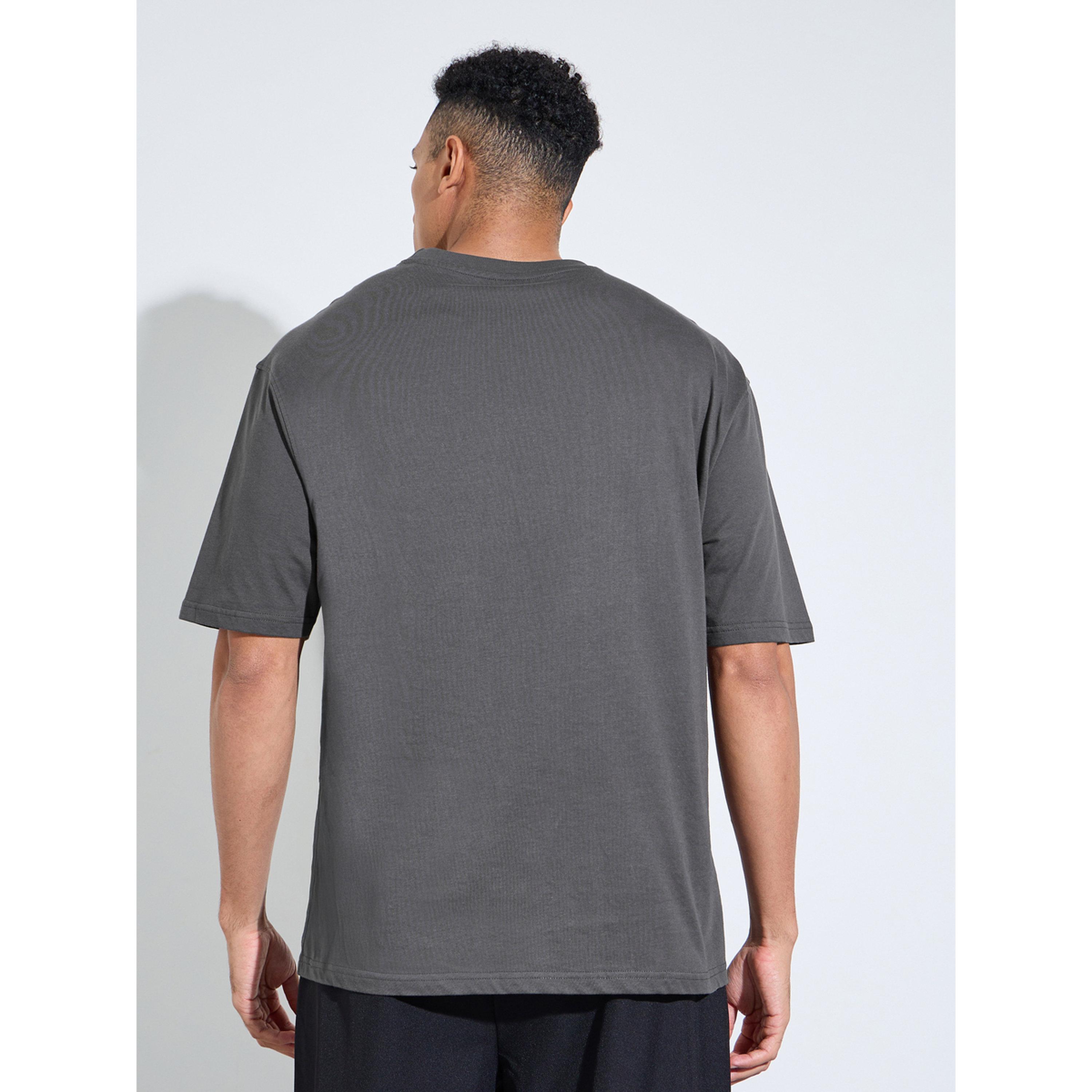 Styli Grey Slogan Print Short Sleeves Overesized T-Shirt-men-clothing-tshirtsandpolos-tshirts-image-3