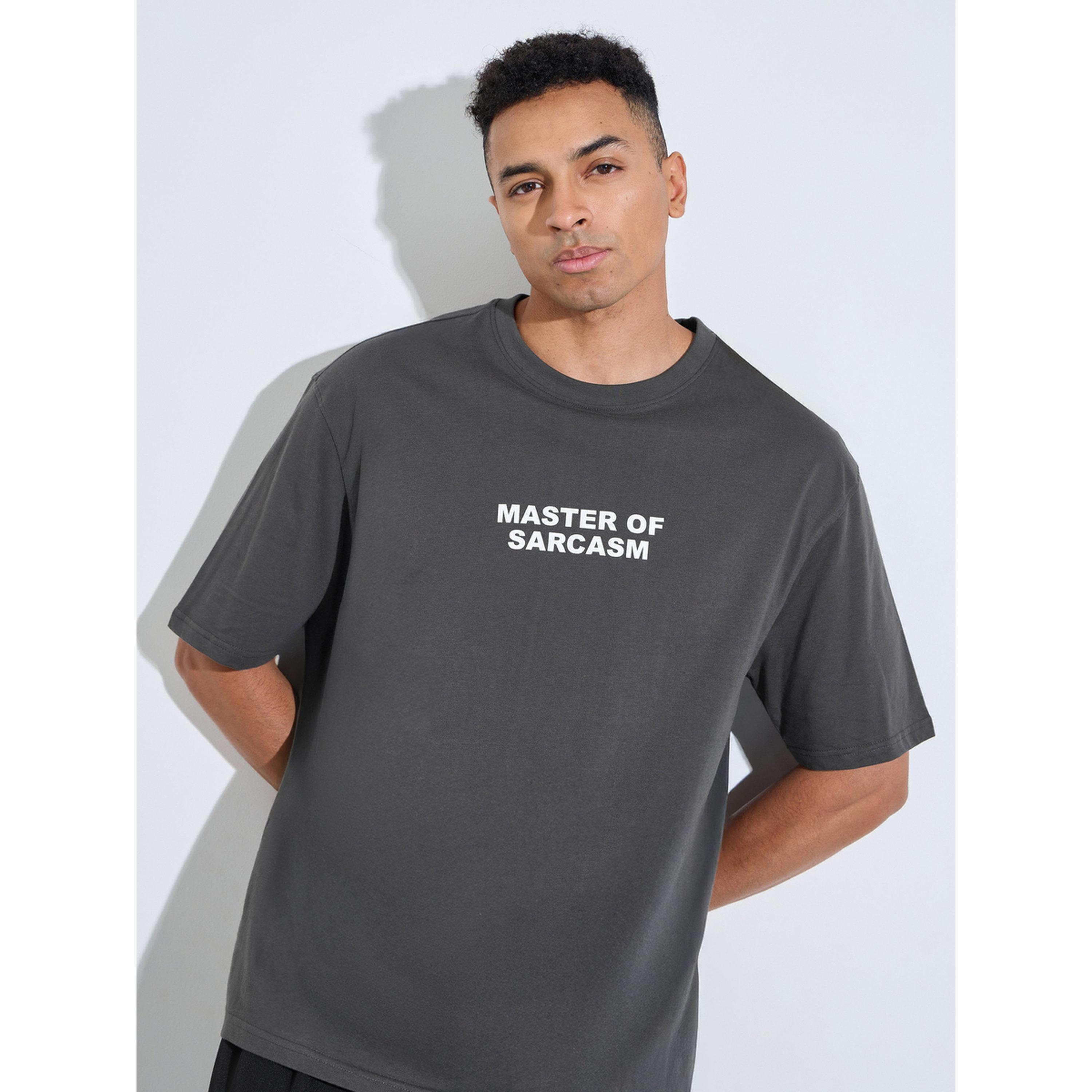 Styli Grey Slogan Print Short Sleeves Overesized T-Shirt-men-clothing-tshirtsandpolos-tshirts-image-4