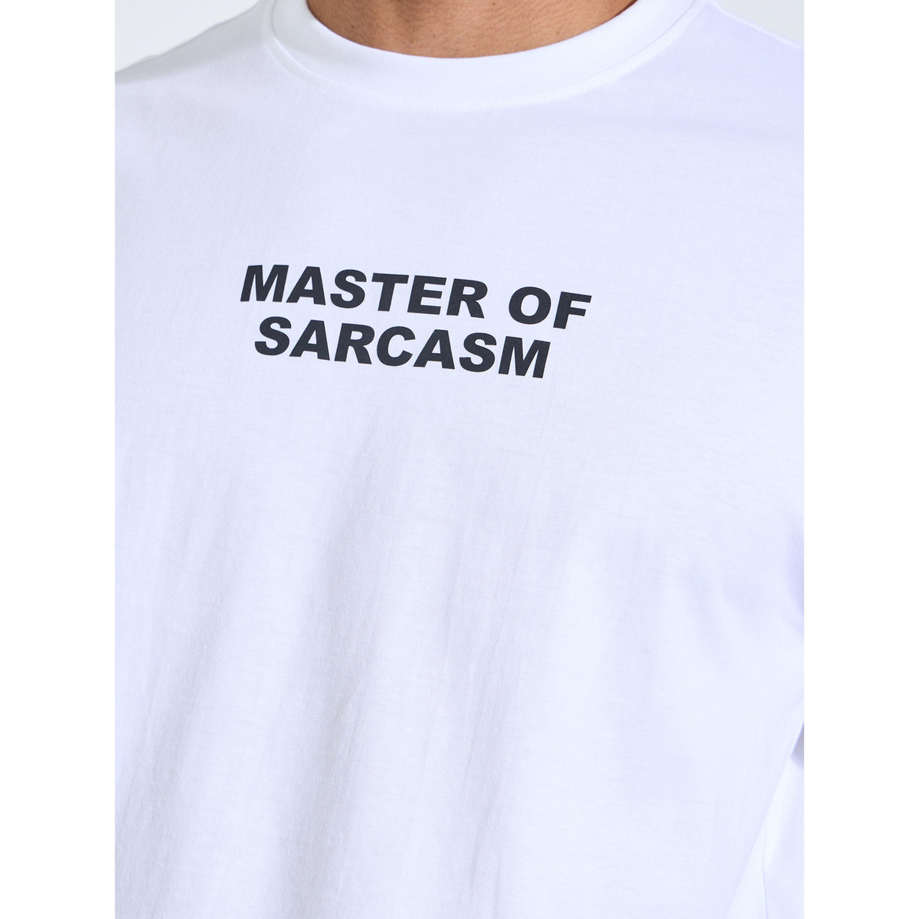 تيشيرت واسع بأكمام قصيرة وطبعة شعار باللون الأبيض-men-clothing-tshirtsandpolos-tshirts-image-5